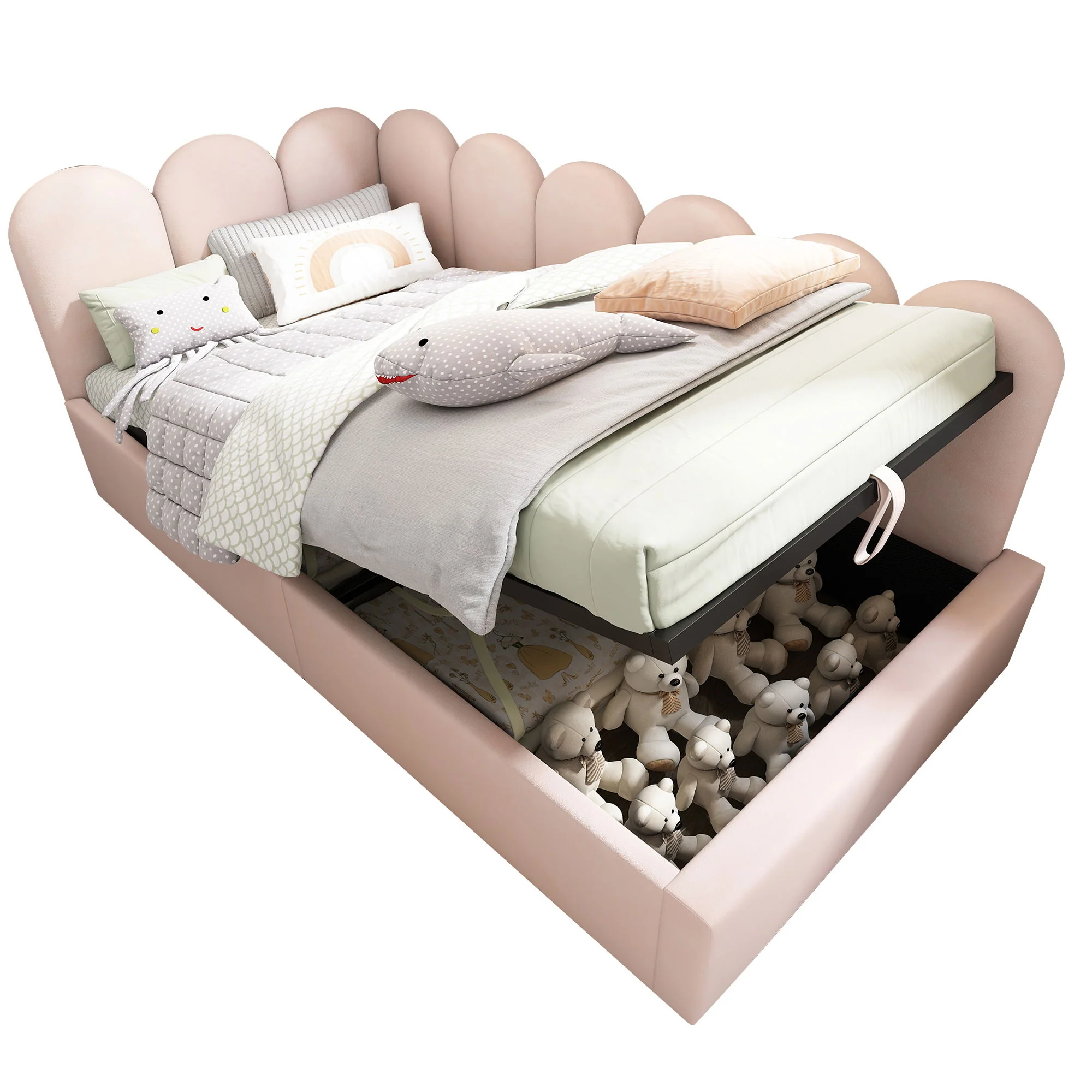 Upholstered Daybed With Metal Slatted Base - Image 11