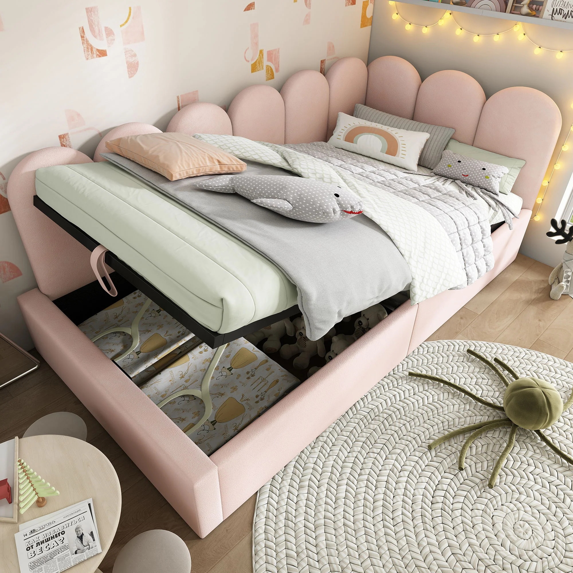 Upholstered Daybed With Metal Slatted Base - Image 25