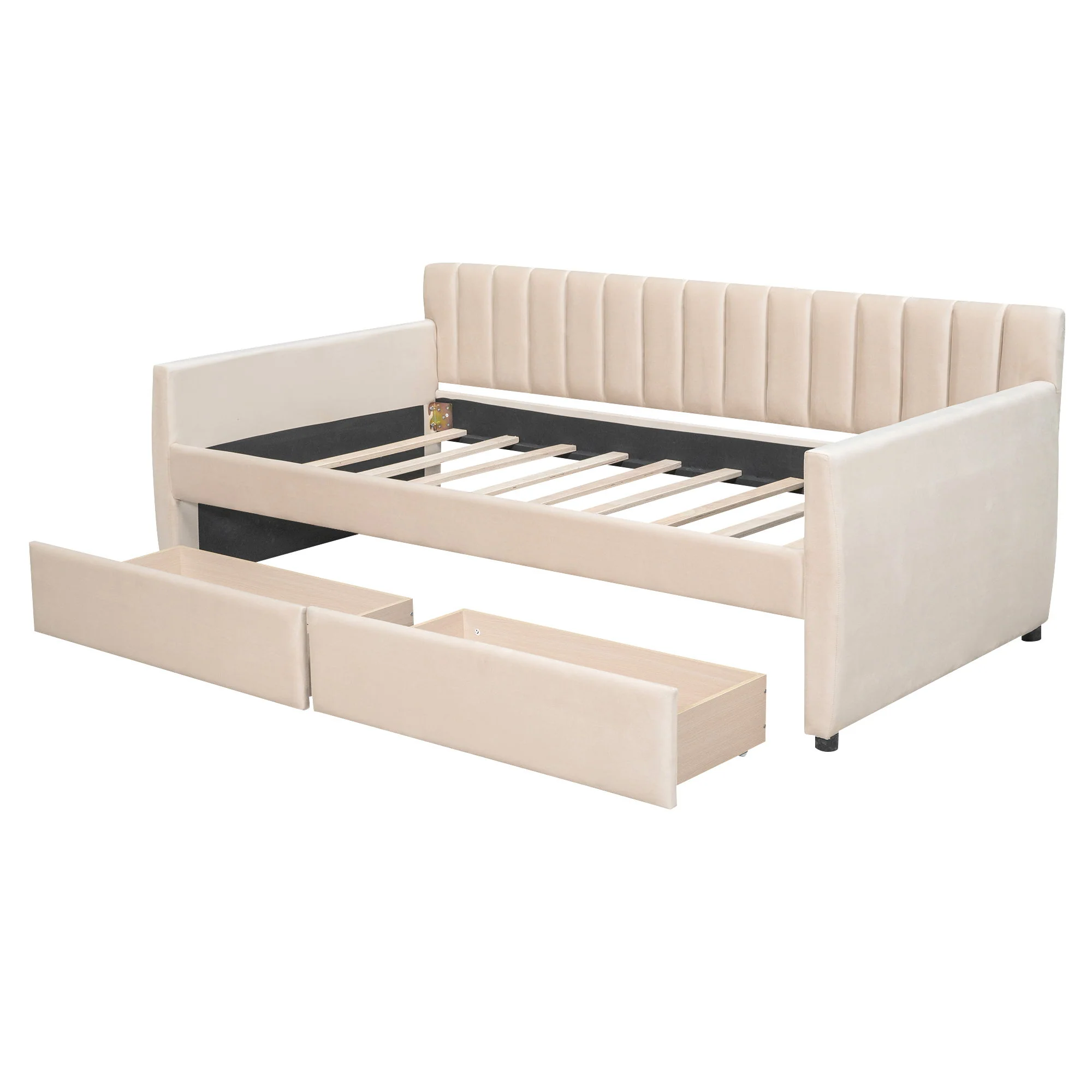 Upholstered Daybed With Slat Support - Image 10