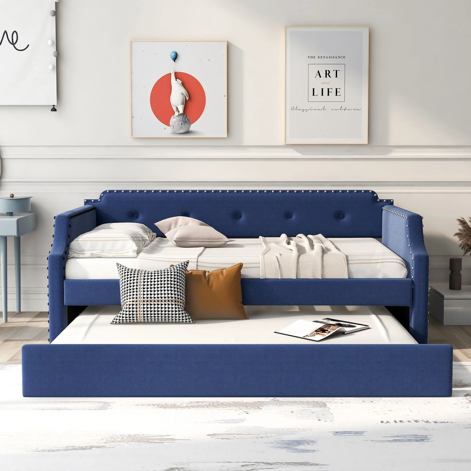 Upholstered Daybed With Trundle - Image 12