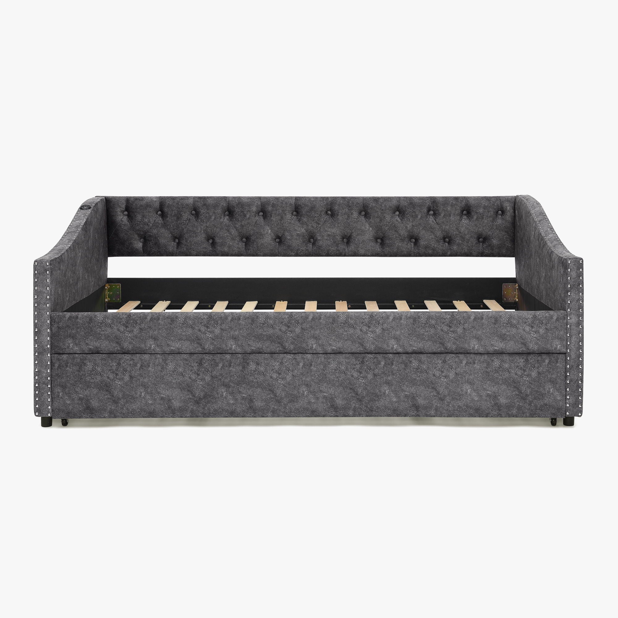 Upholstered Daybed With USB Charging & Pull Out Bed - Image 29
