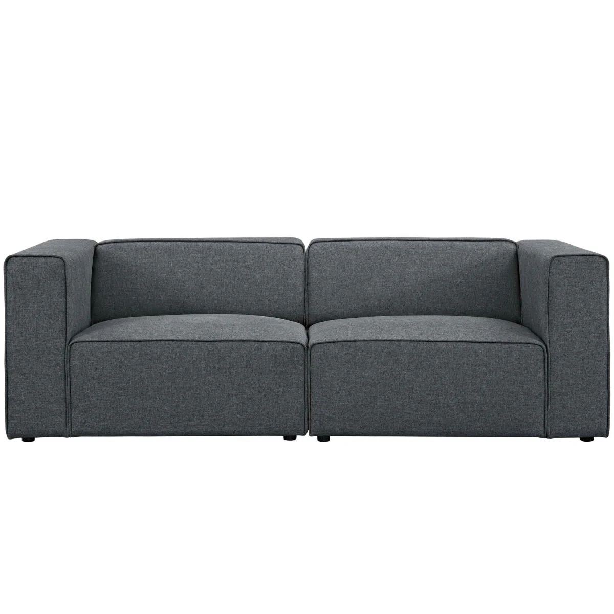 Upholstered Fabric 2-Piece Modular Sectional Sofa Set 87 Inch - Image 3