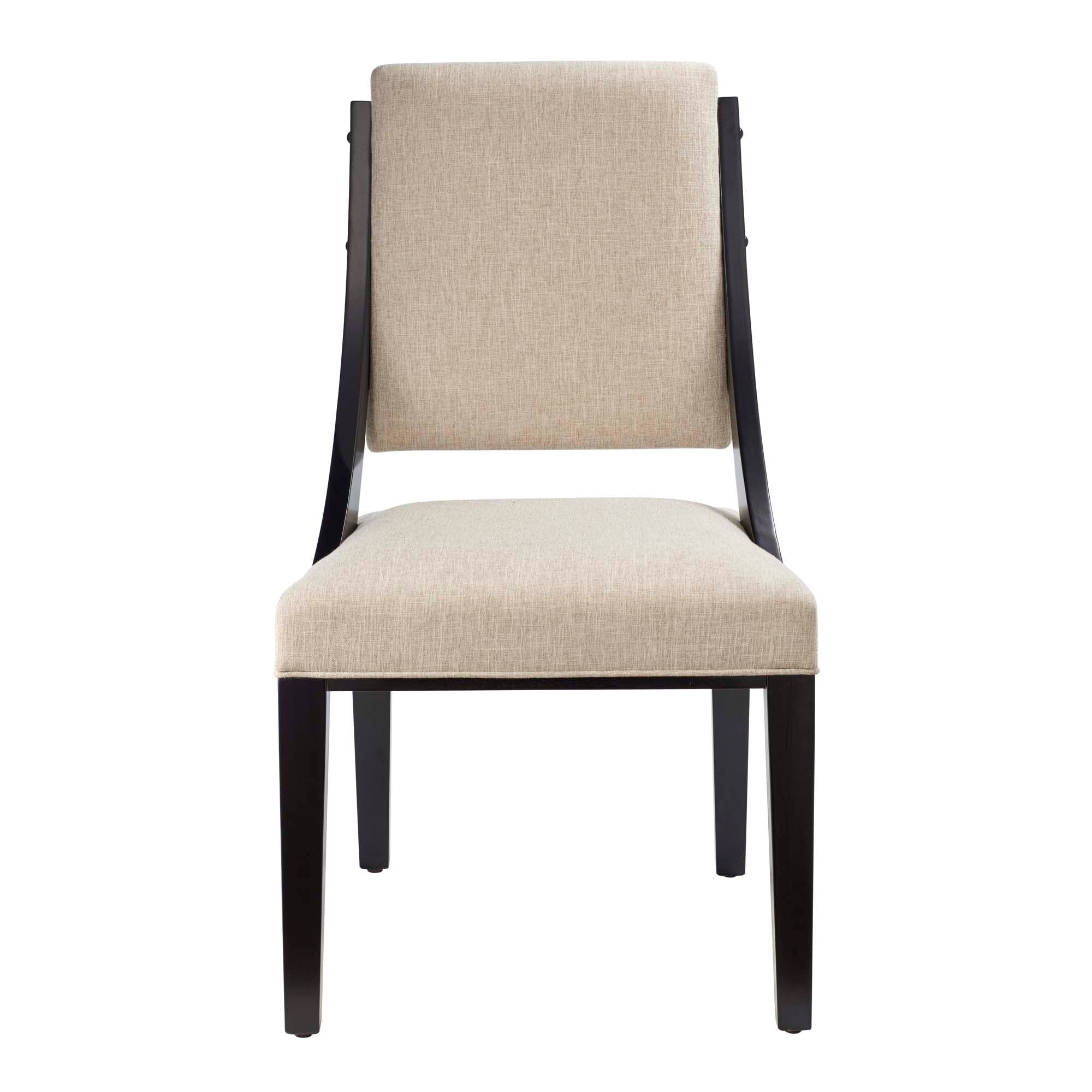 Upholstered Fabric Dining Chairs Set of 2 with Solid Wood Frame - Image 2