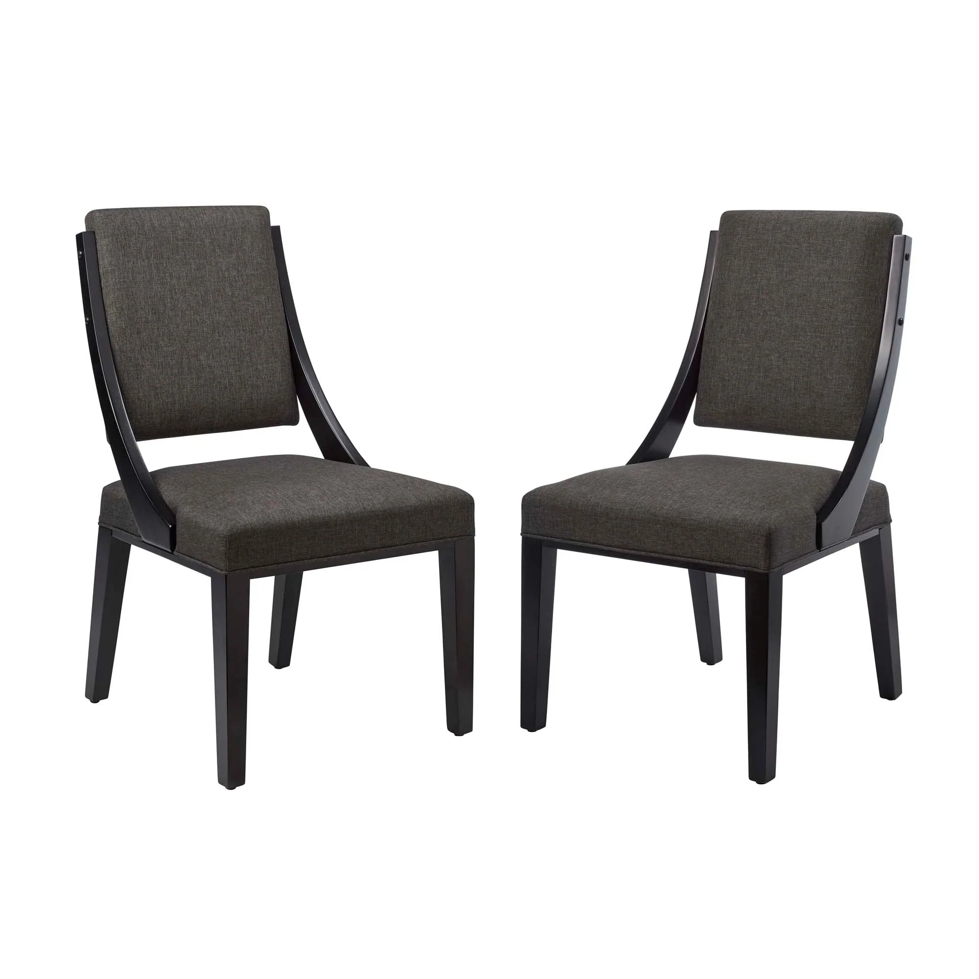 Upholstered Fabric Dining Chairs Set of 2 with Solid Wood Frame - Image 7