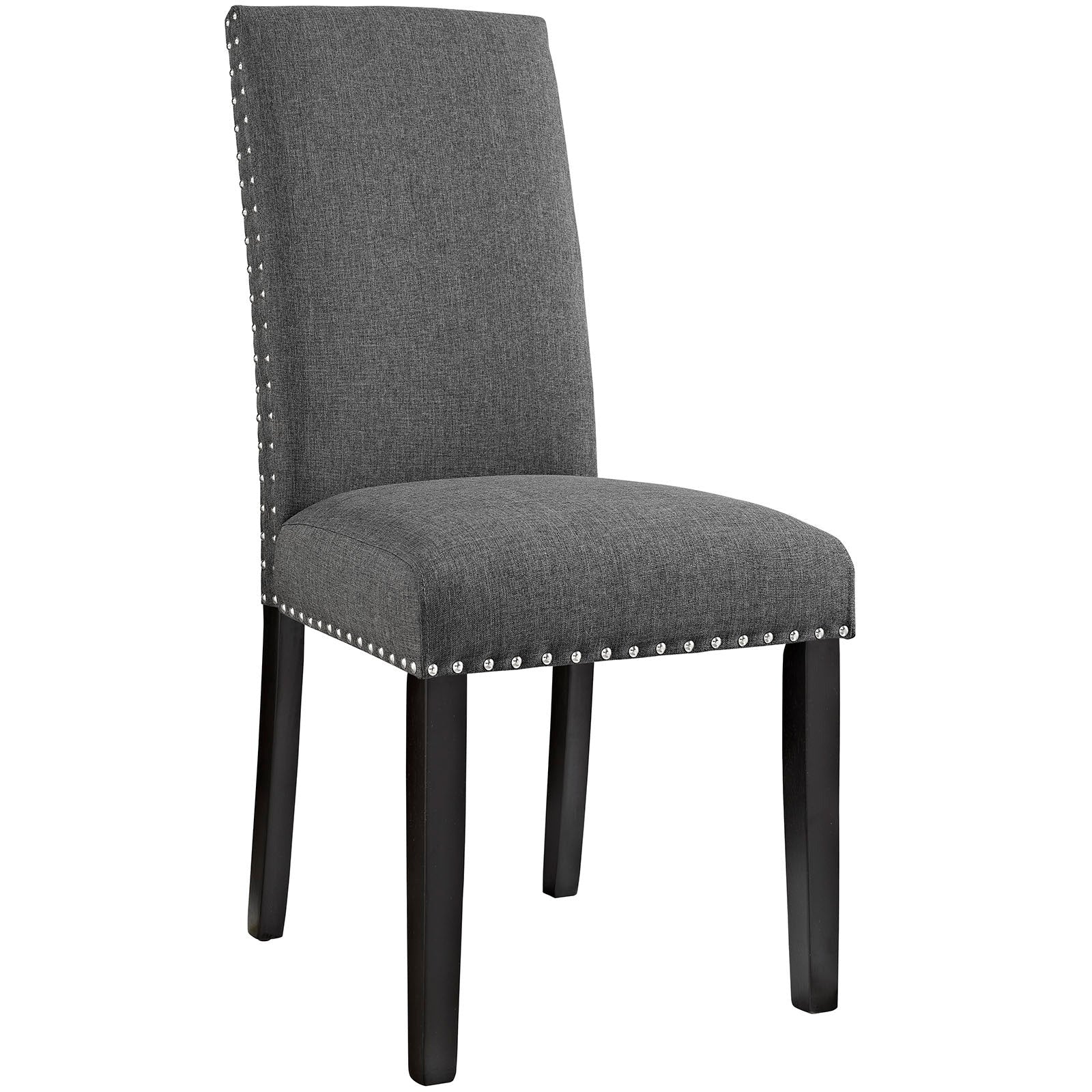 Upholstered Fabric Dining Room Side Chair with Nailhead Trim