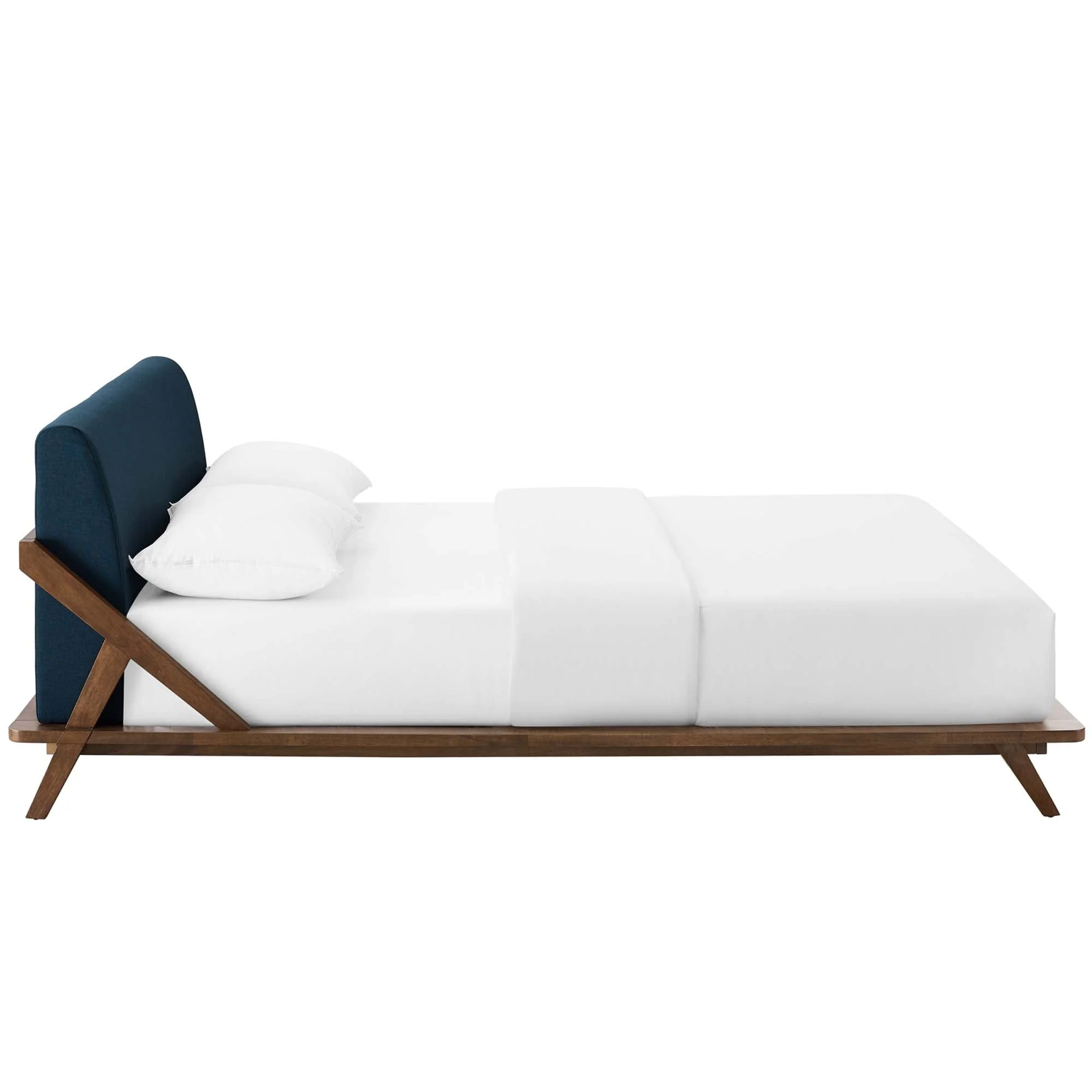 Upholstered Fabric Platform Sled Bed - Image 10