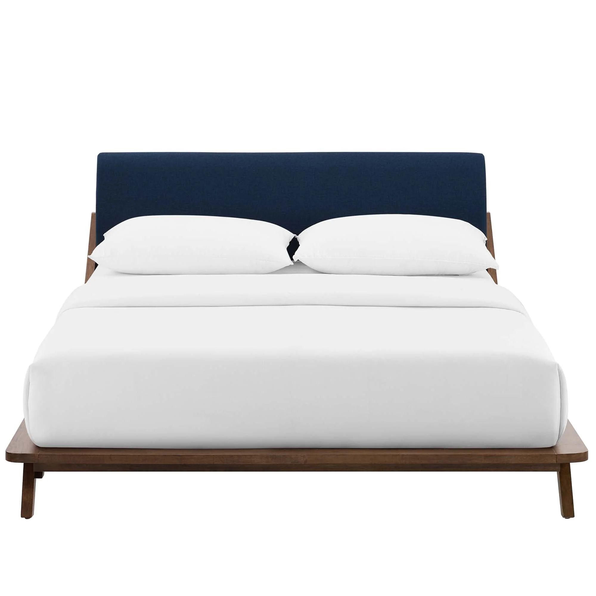 Upholstered Fabric Platform Sled Bed - Image 11
