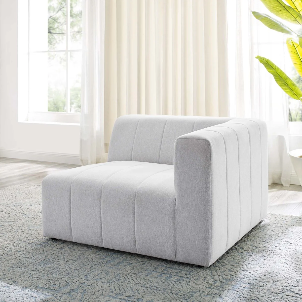 Upholstered Fabric Right-Arm Sectional Chair 43.5 Inch - Image 5
