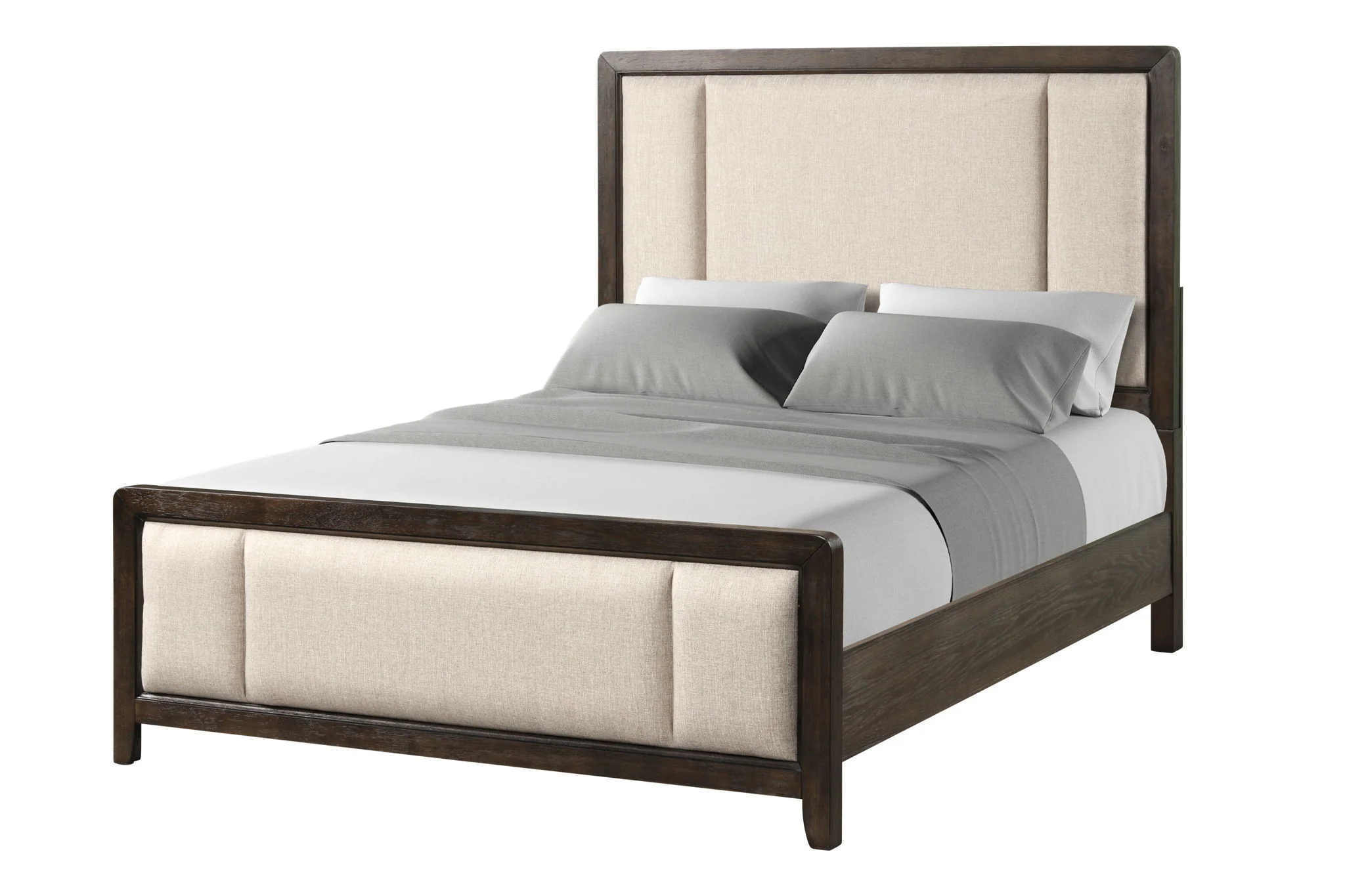 Upholstered Headboard & Footboard With Traditional Styling Bed - Image 5