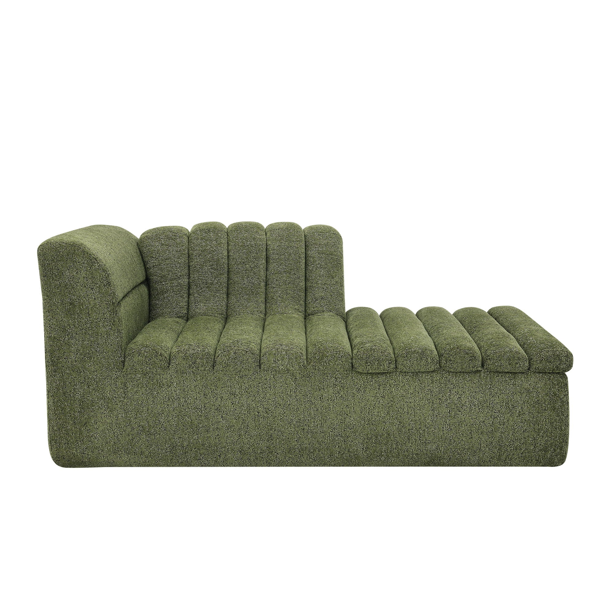 Upholstered L-Shaped Modular Sectional Sofa With Chaise, Wave-Shaped Armrest - Image 4