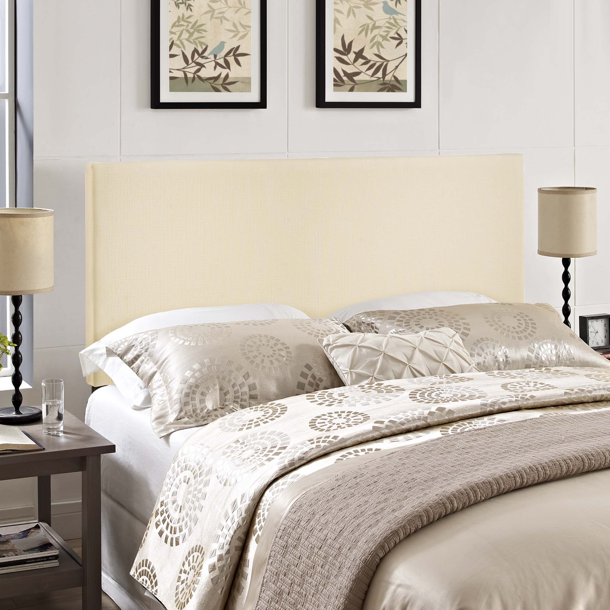 Upholstered Linen Fabric Headboard - Image 36