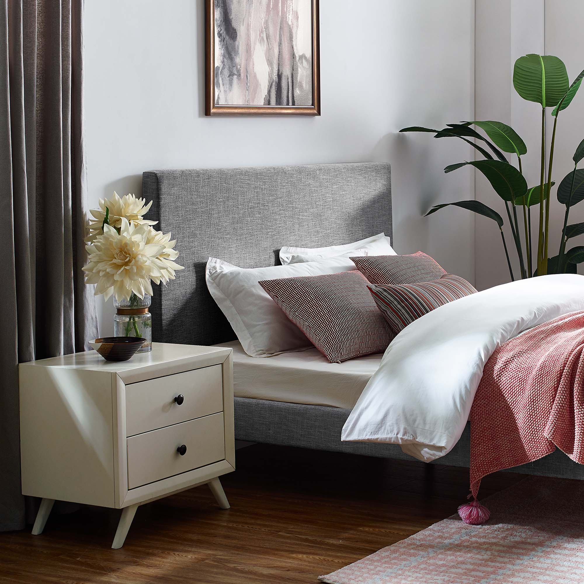Upholstered Linen Fabric Headboard - Image 13