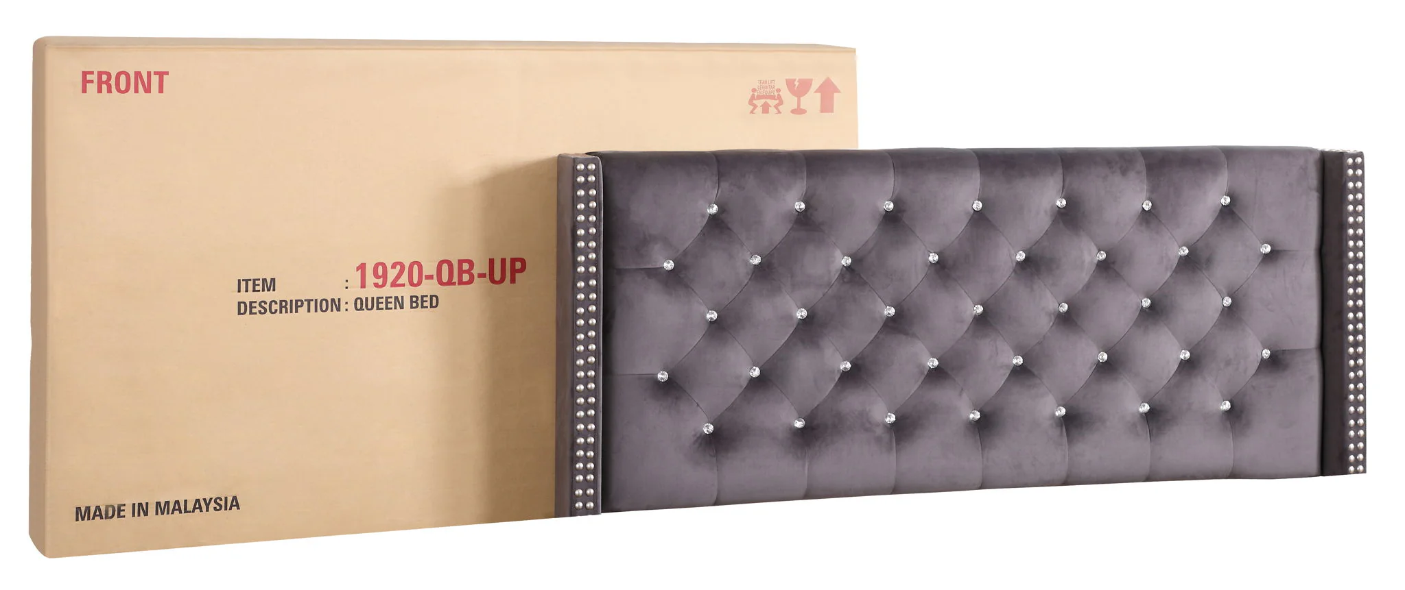 Upholstered Nailhead Trim Chic Bed - Image 32