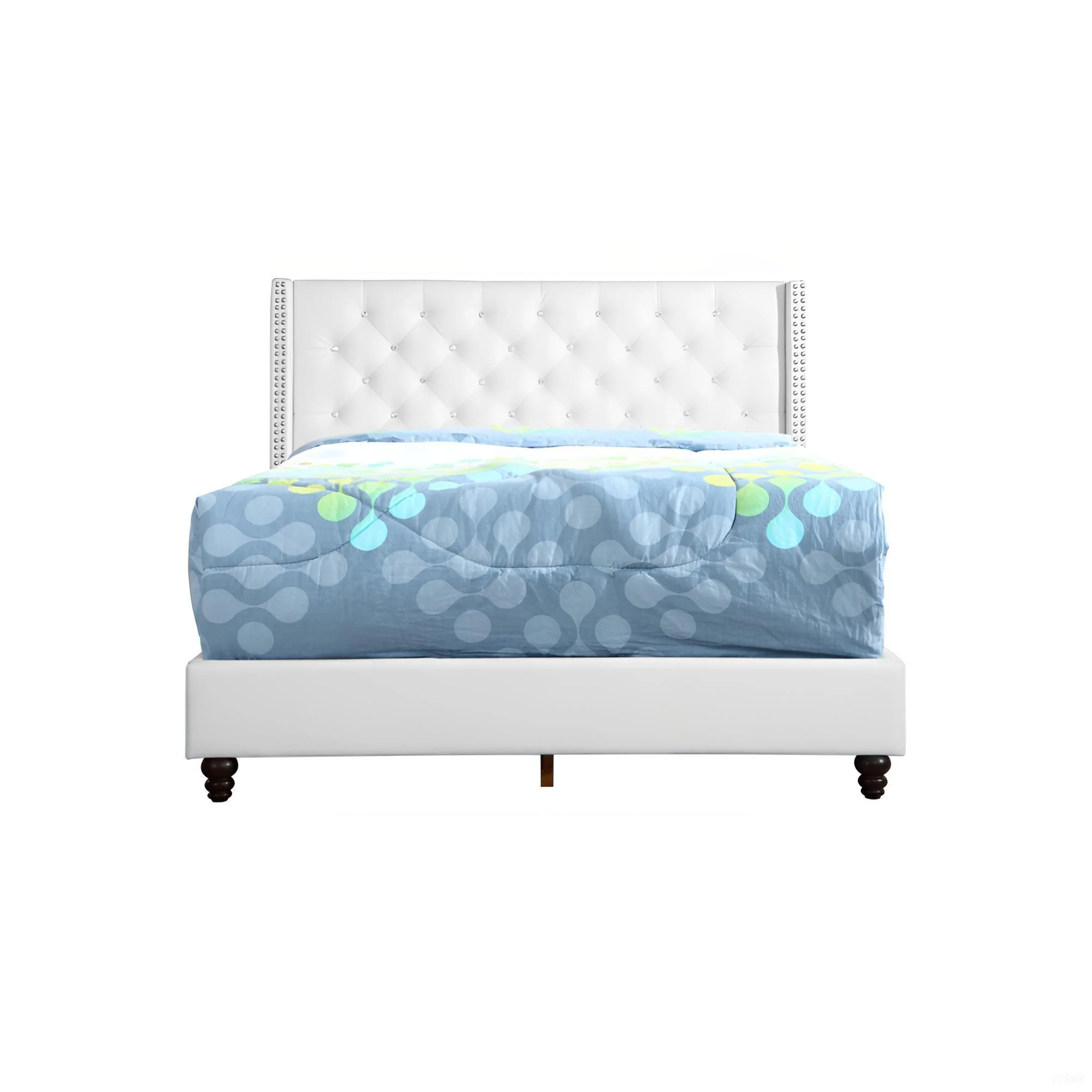 Upholstered Nailhead Trim Chic Bed - Image 6