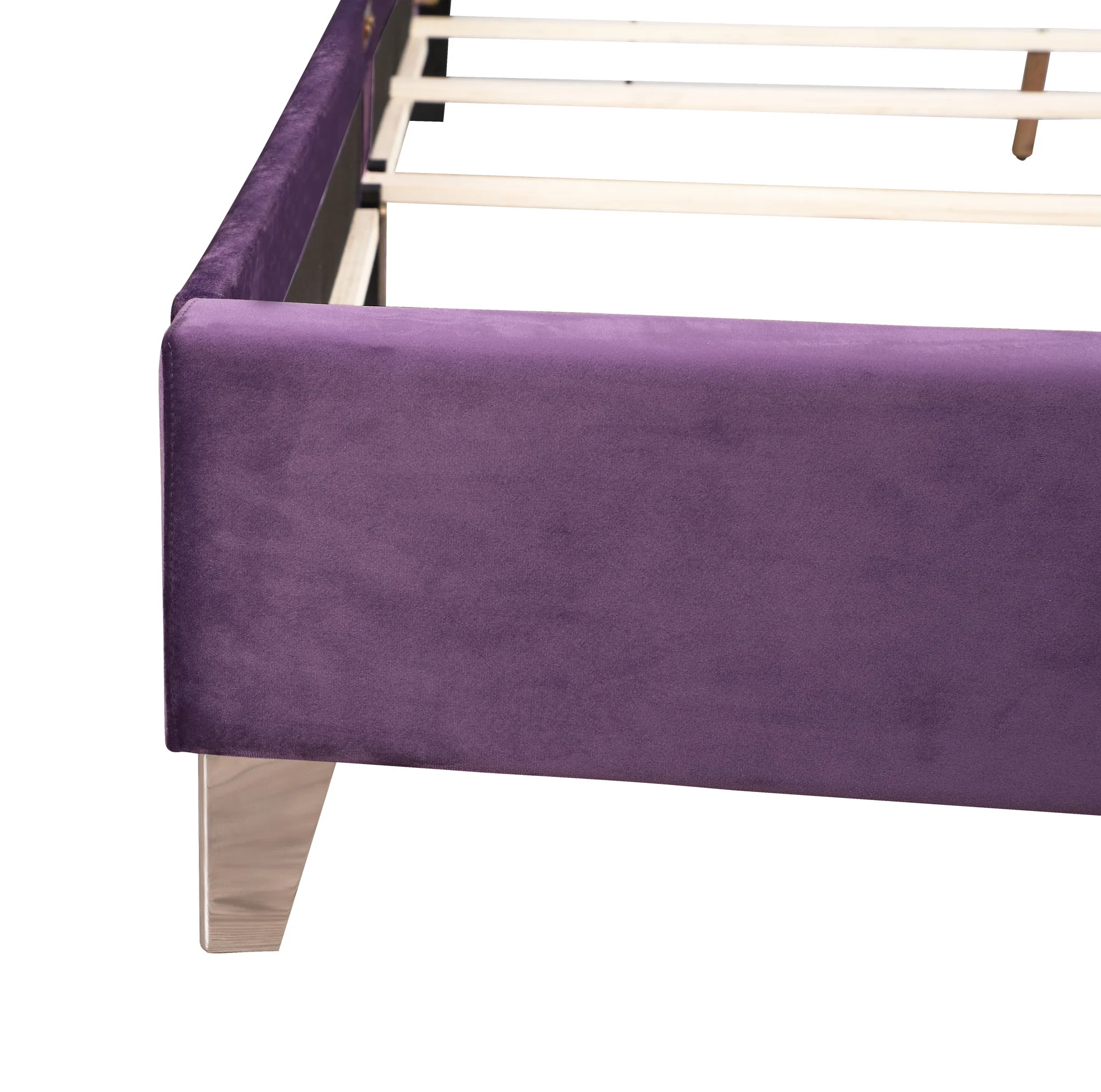 Upholstered Nailhead Trim Chic Bed - Image 8