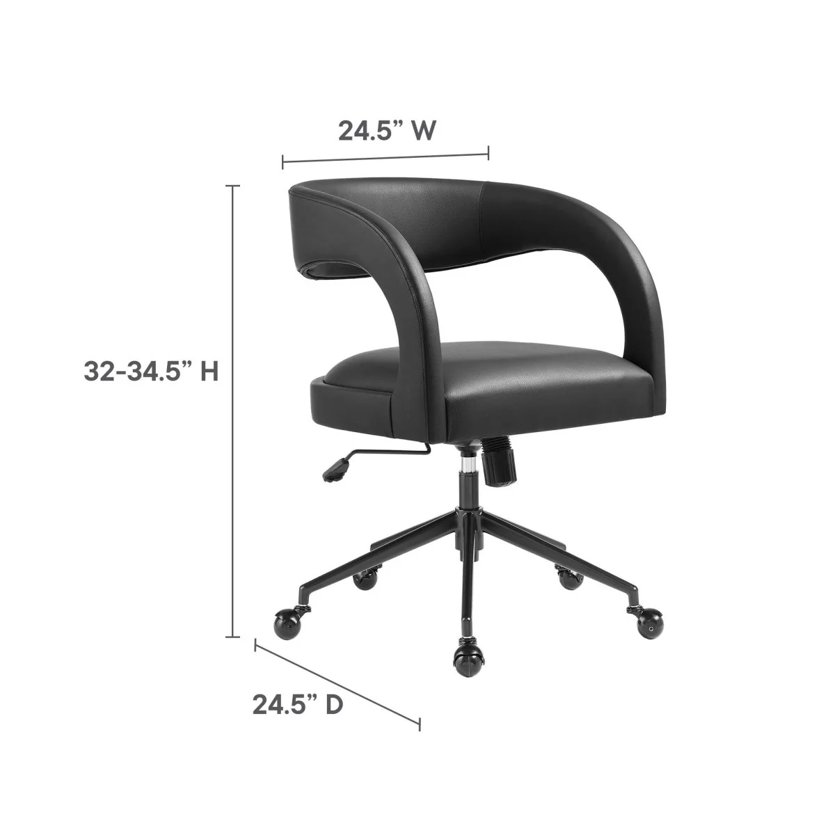 Upholstered Office Chair – Barrel Back Design | Modern Desk Seating, Ergonomic Accent - Image 33