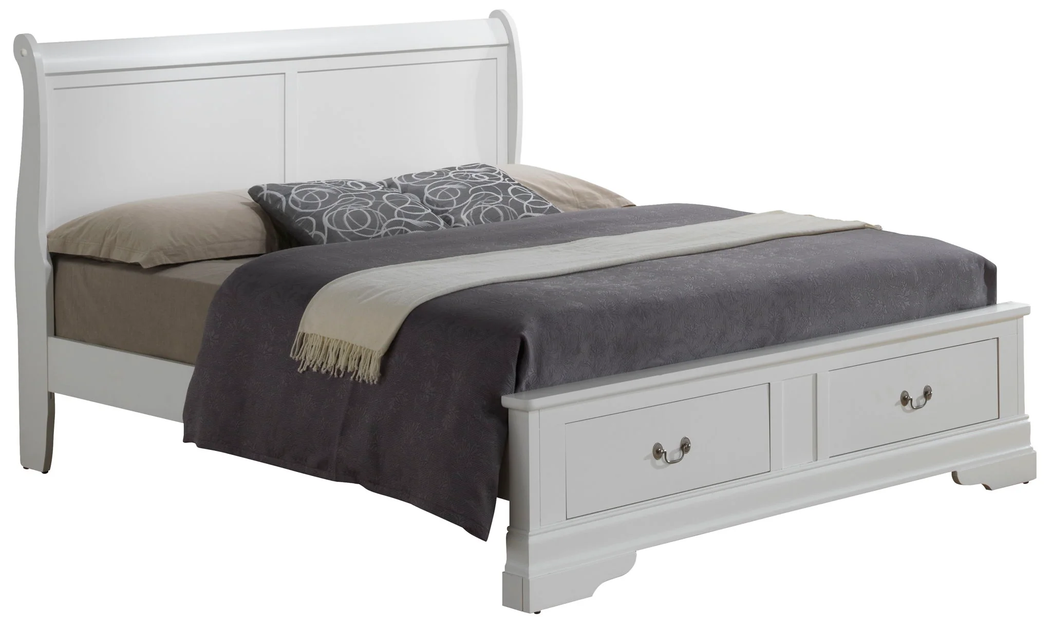 Upholstered Panel Sleigh Bed Design - Image 6