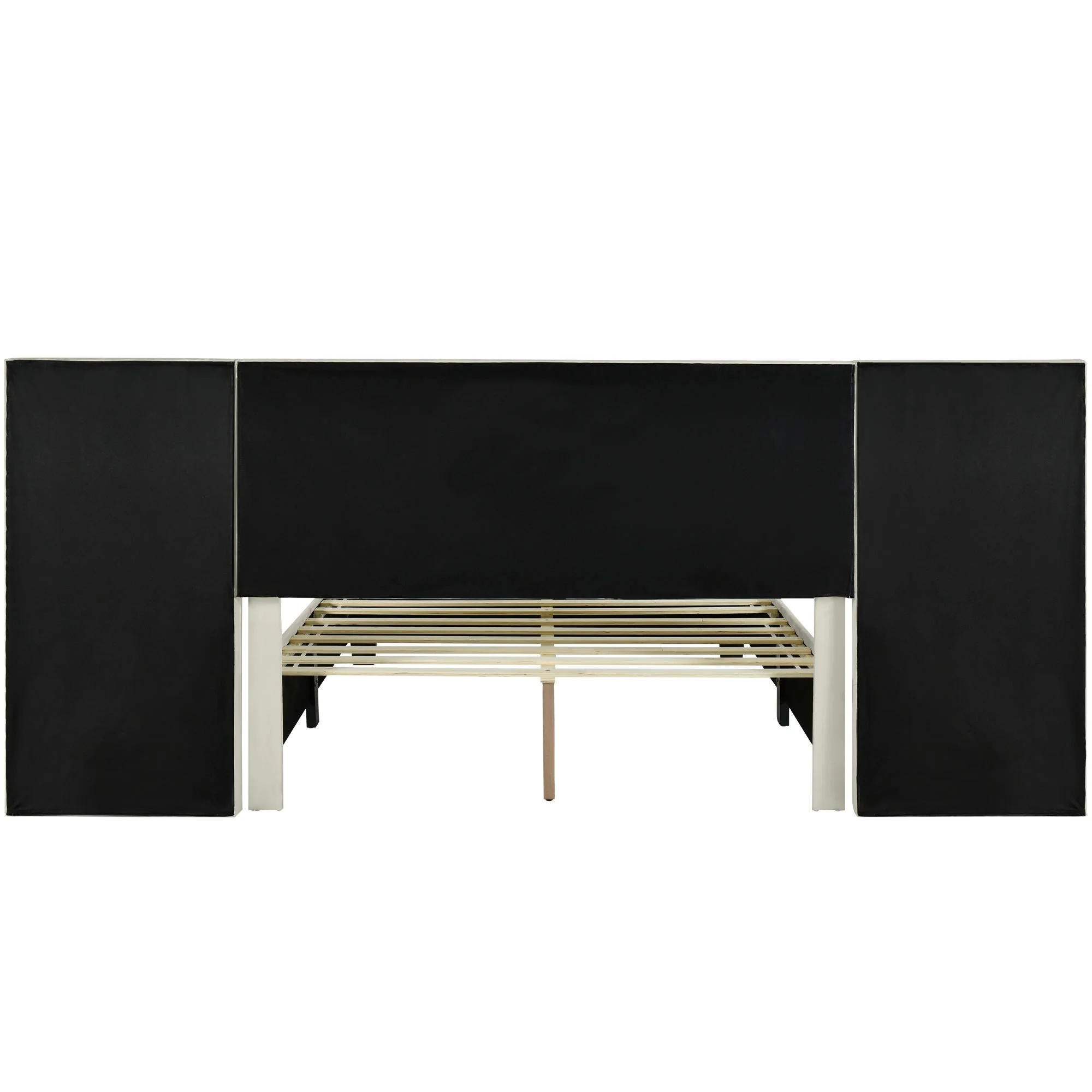 Upholstered Platform Bed With Big Headboard - Image 24