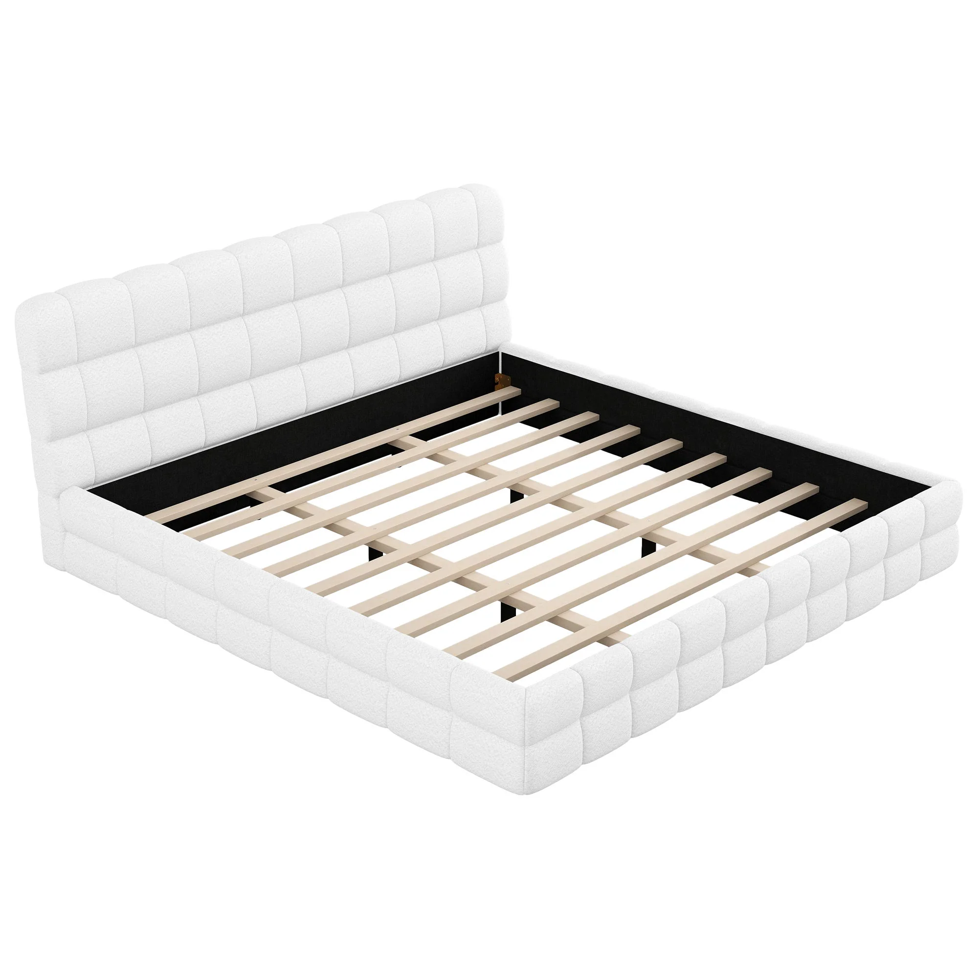 Upholstered Platform Bed With Headboard - Image 3