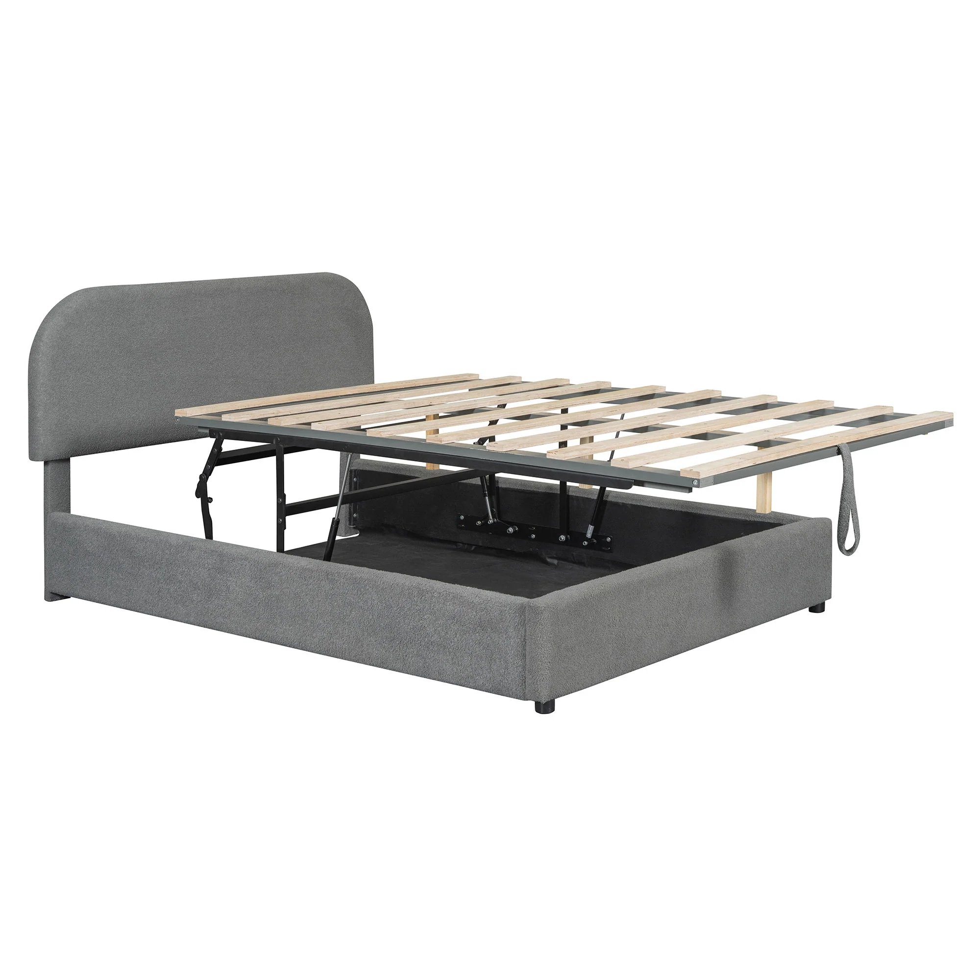 Upholstered Platform Bed With Hydraulic Storage System - Image 22