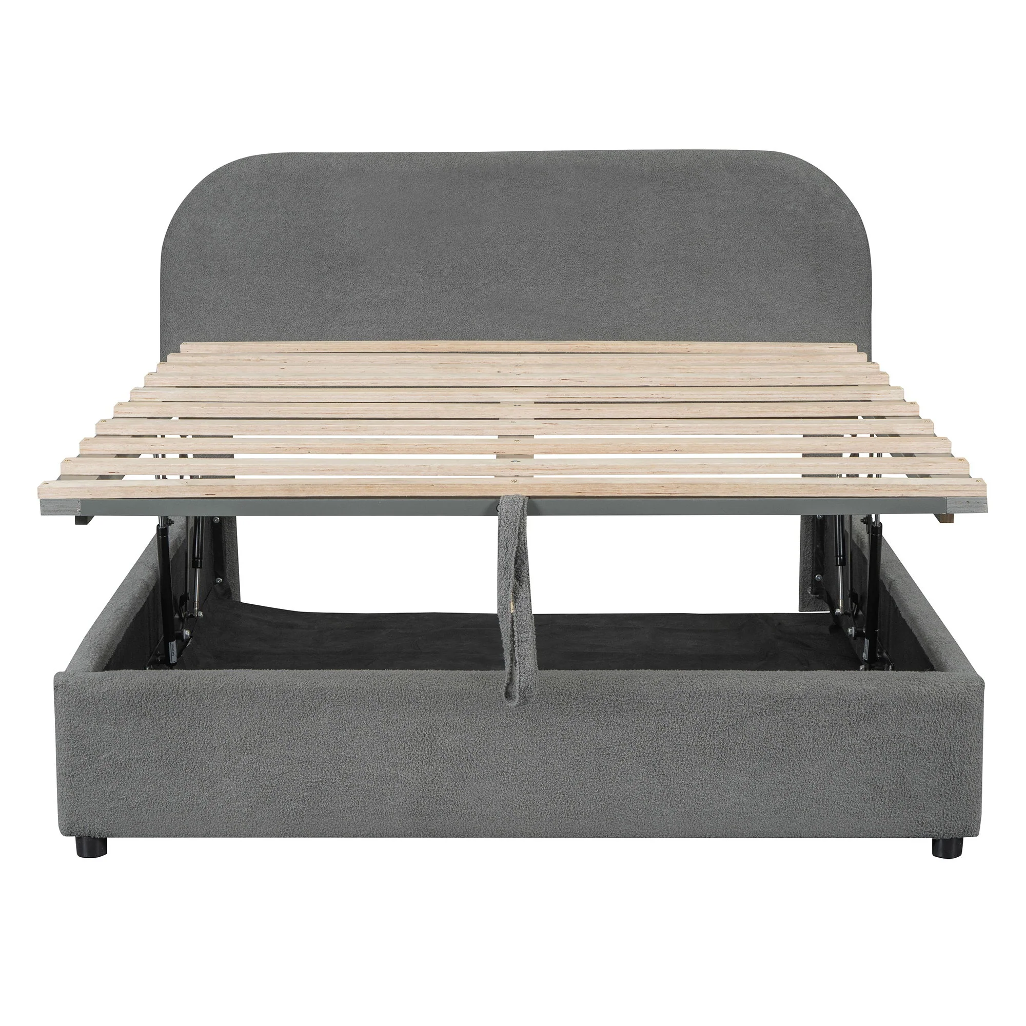 Upholstered Platform Bed With Hydraulic Storage System - Image 23