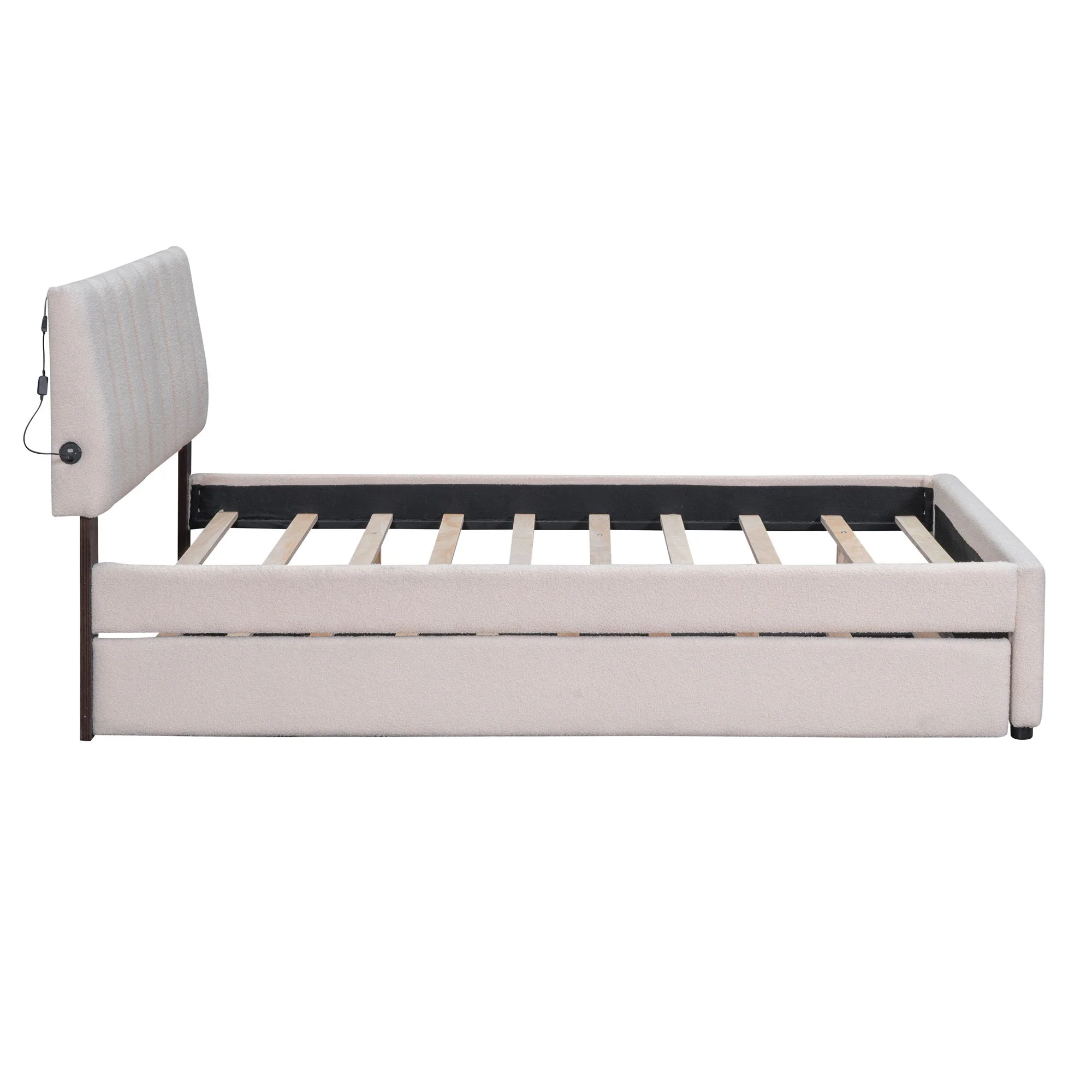 Upholstered Platform Bed With Trundle - Image 21