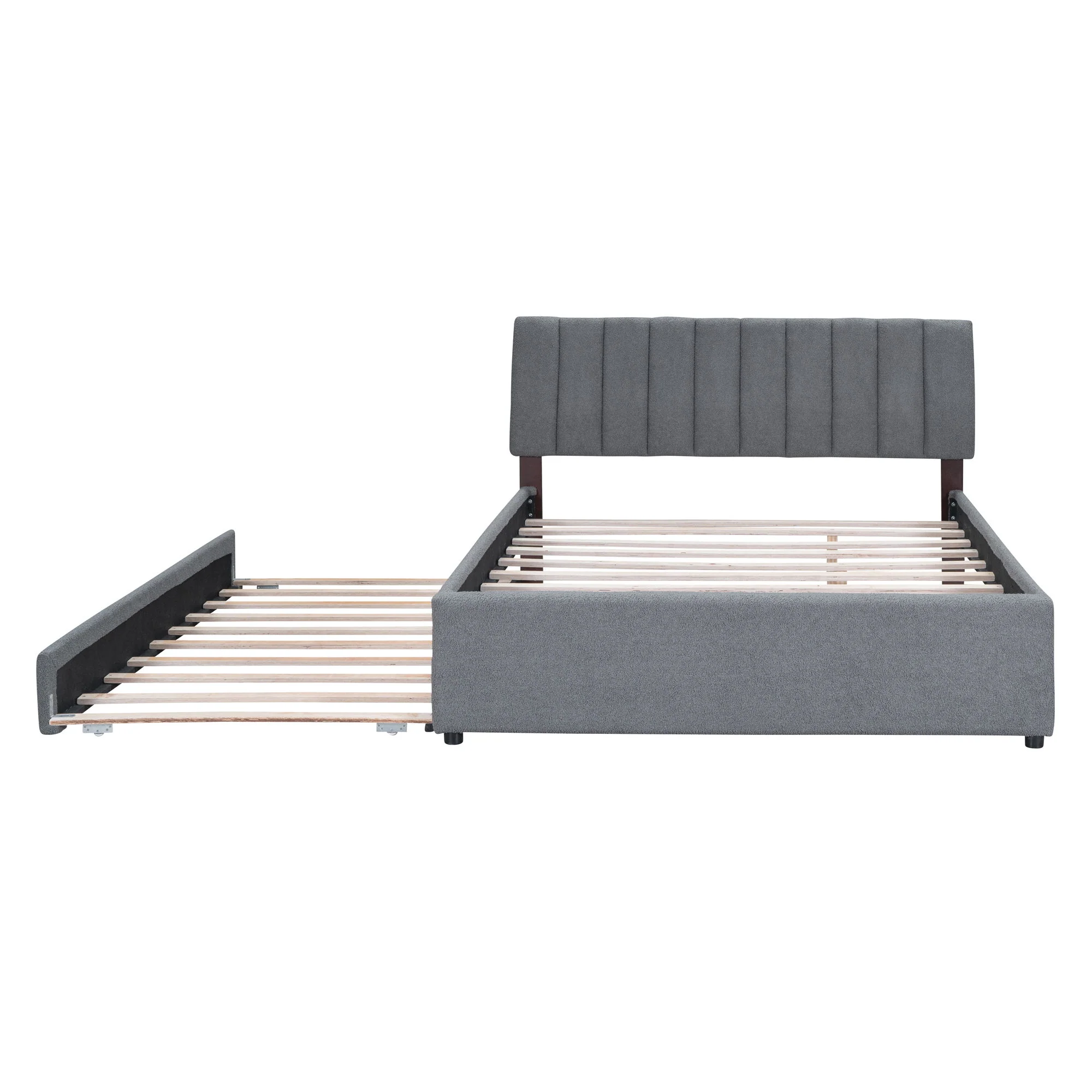 Upholstered Platform Bed With Trundle - Image 7