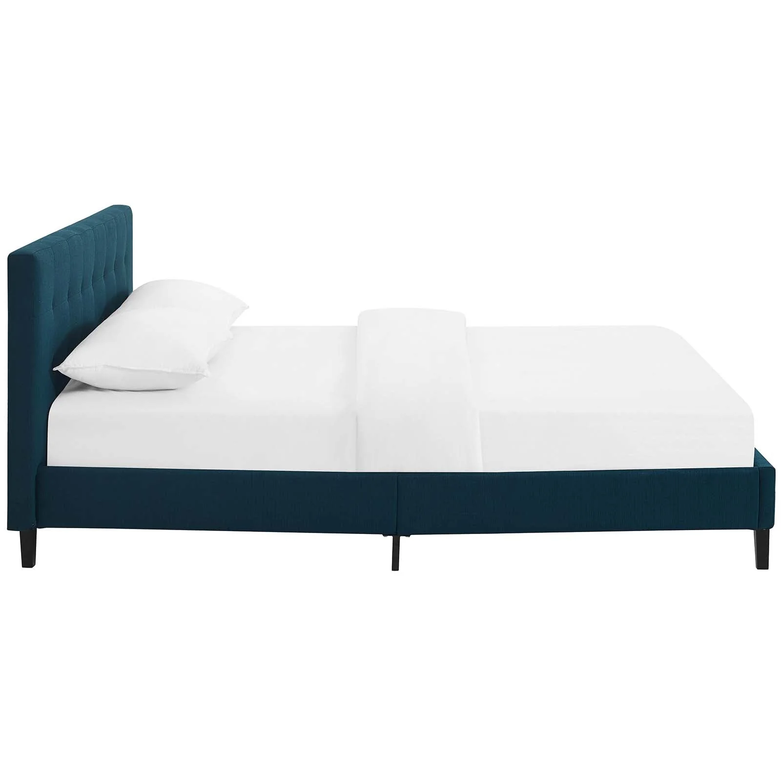Upholstered Platform Bed with Tufted Headboard - Image 18