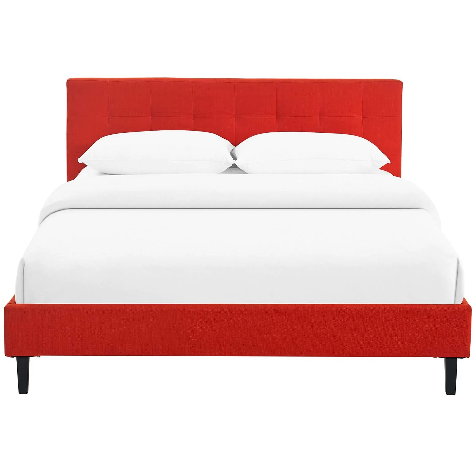 Upholstered Platform Bed with Tufted Headboard - Image 34