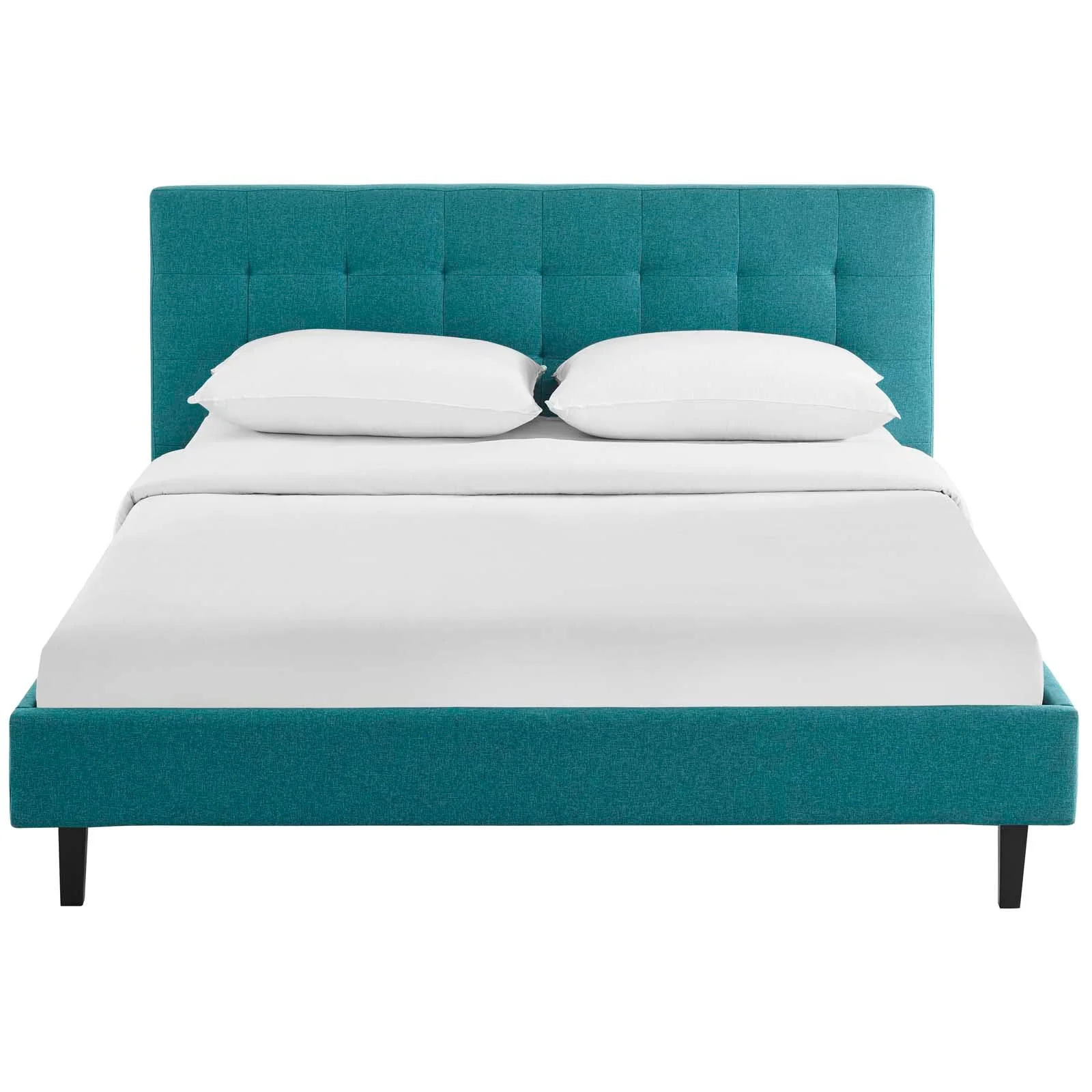 Upholstered Platform Bed with Tufted Headboard - Image 39