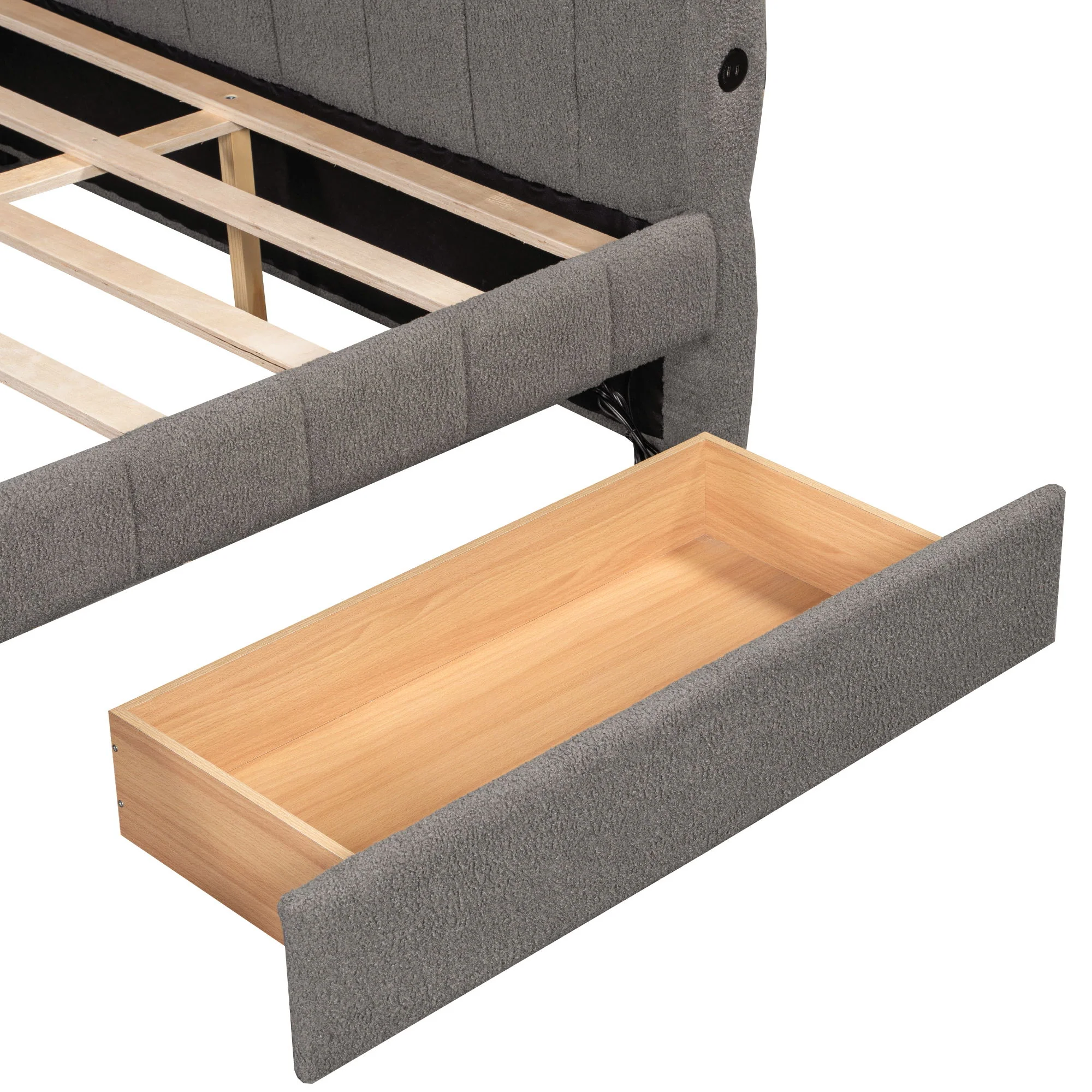 Upholstered Platform Bed With USB Charging - Image 10