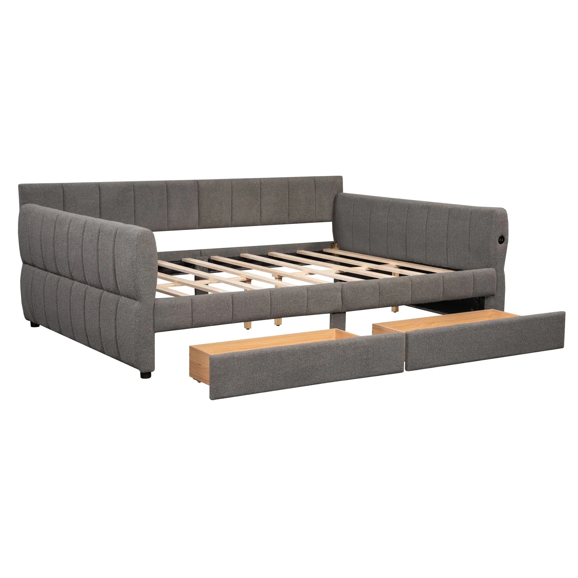 Upholstered Platform Bed With USB Charging - Image 18