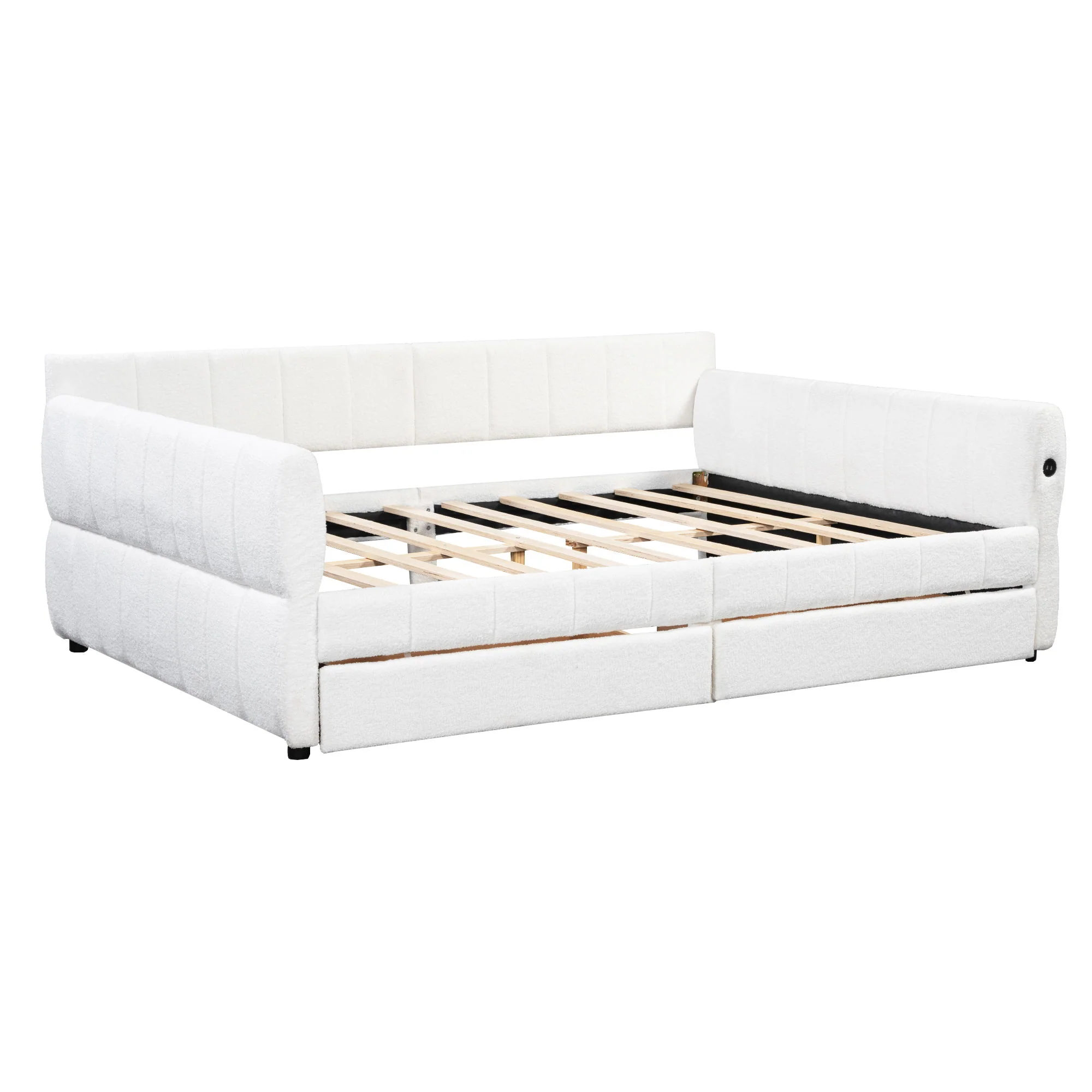 Upholstered Platform Bed With USB Charging - Image 4