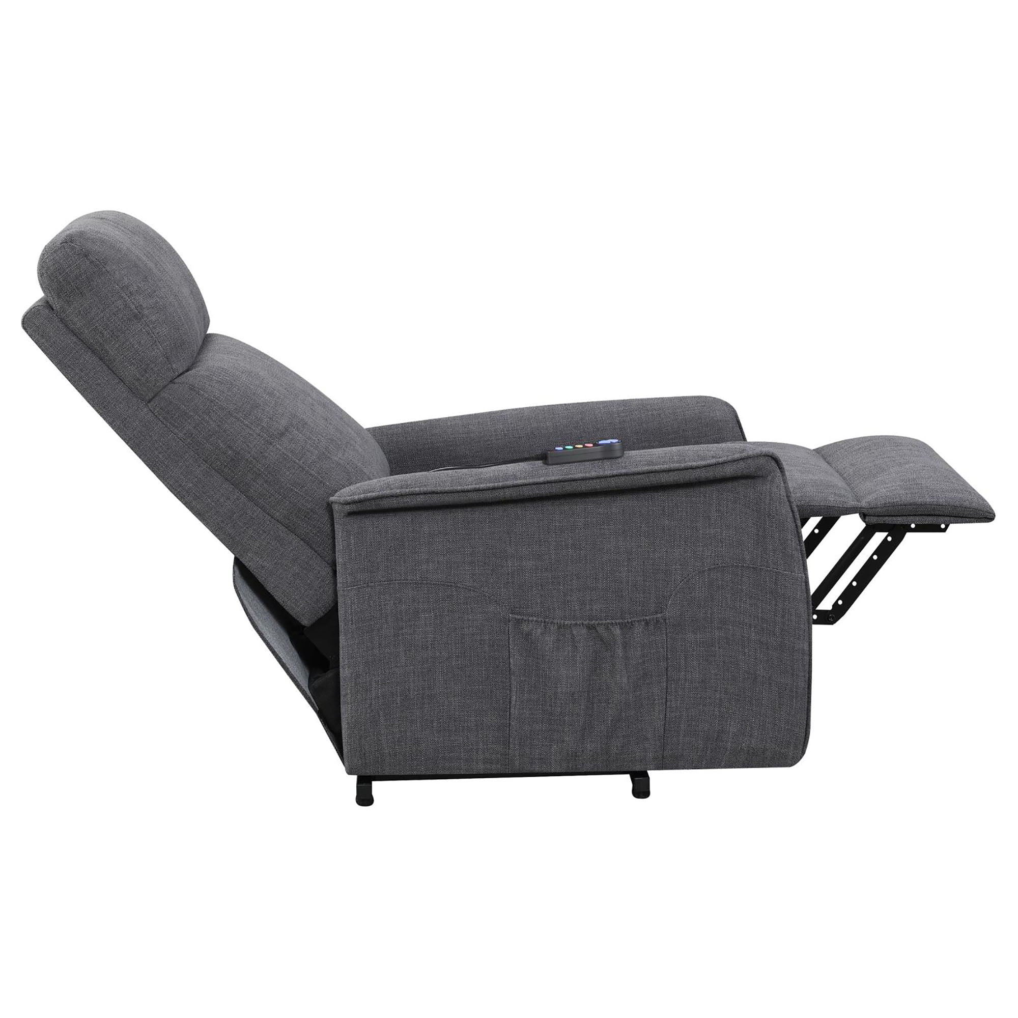 Upholstered Power Lift Recliner With Wired Remote - Image 12