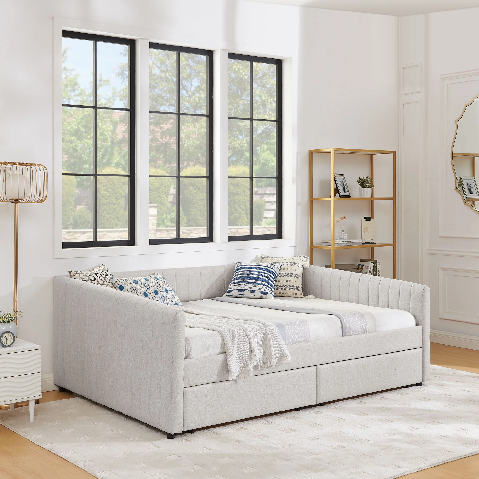 Upholstered Queen Daybed With 2 Drawers - Image 16
