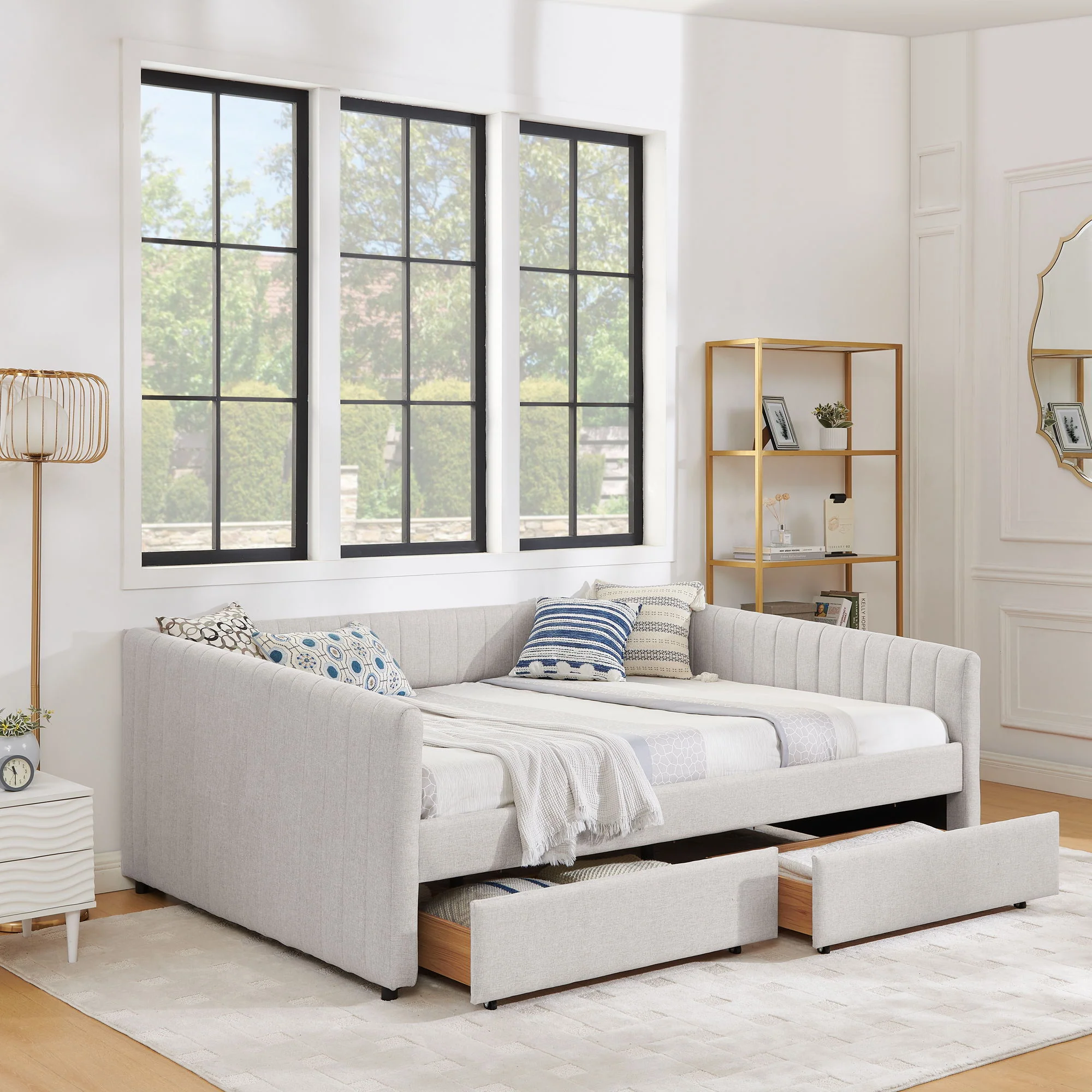 Upholstered Queen Daybed With 2 Drawers - Image 17