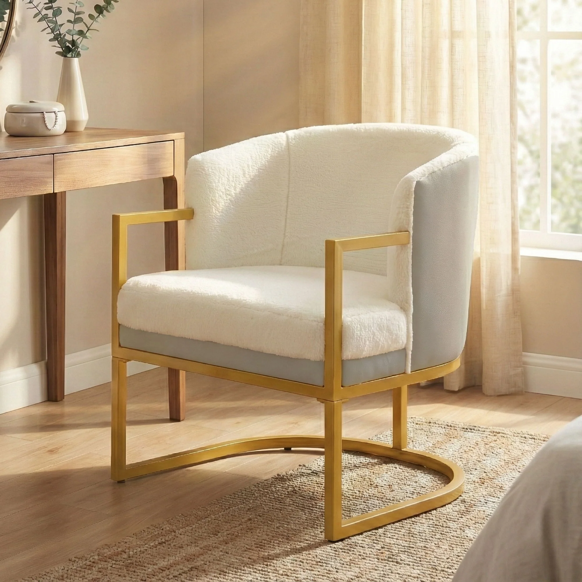 Upholstered Reading Accent Armchair For Living Room - Image 15