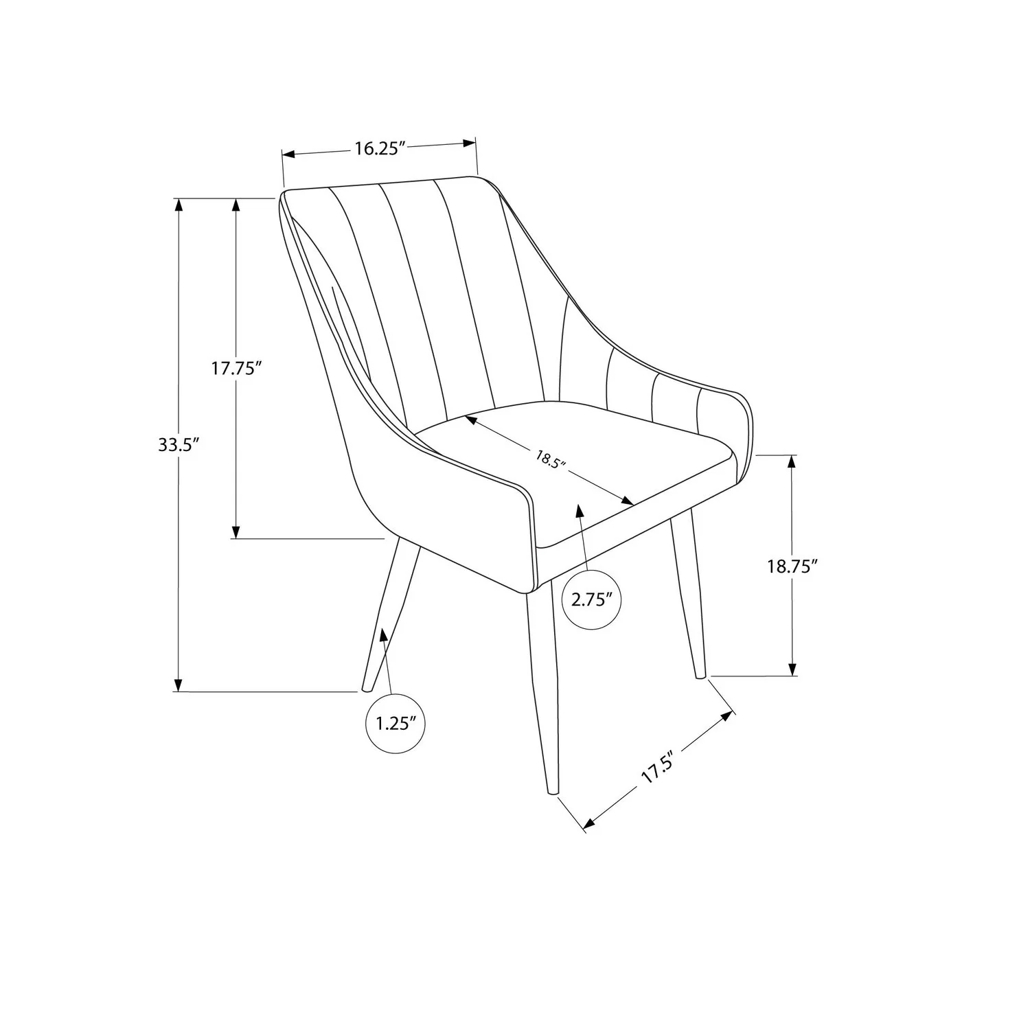 Upholstered Side Dining Chair For Dining Room (Set of 2) - Image 18