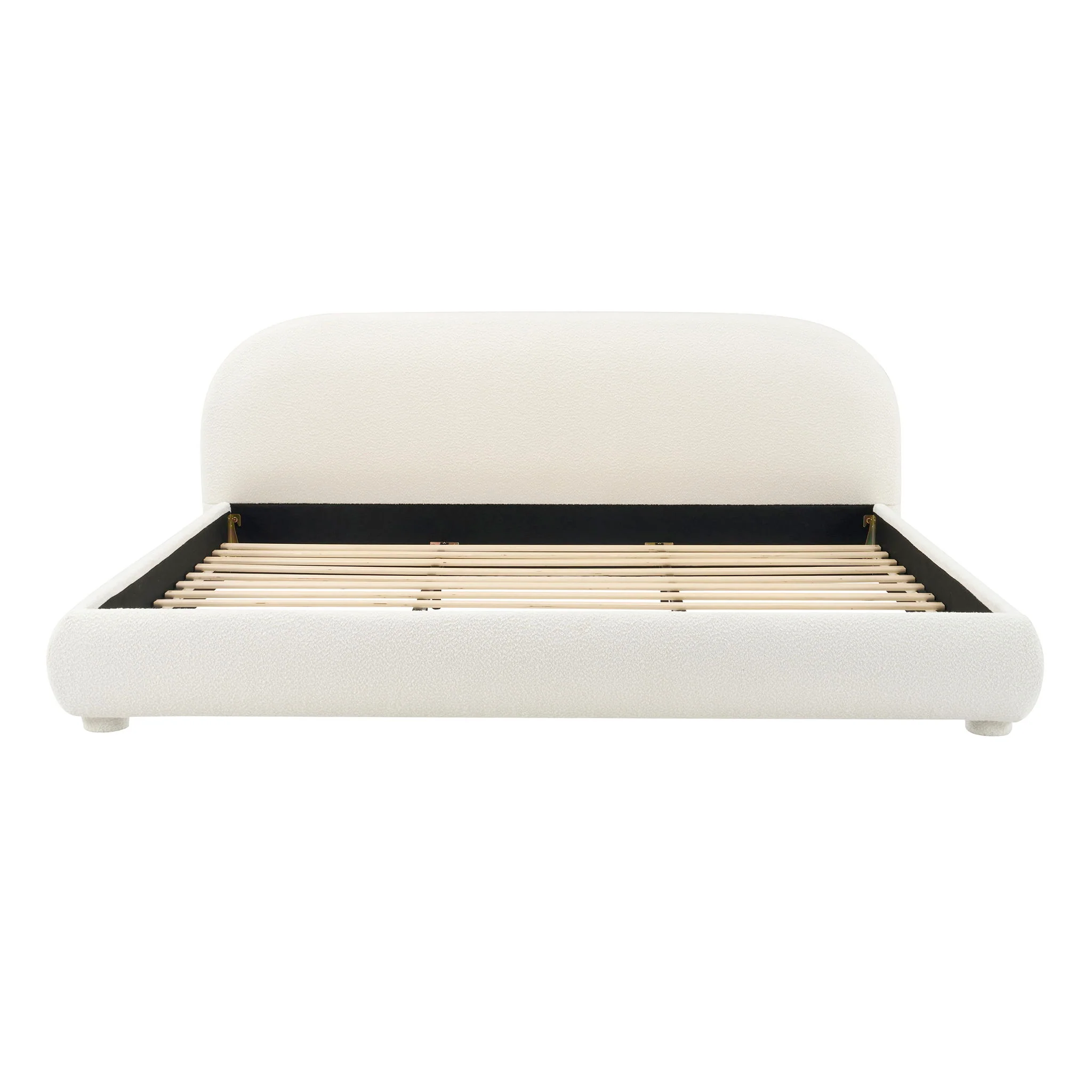 Upholstered Simple Modern Bedroom Bed With Curved Headboard - Image 2