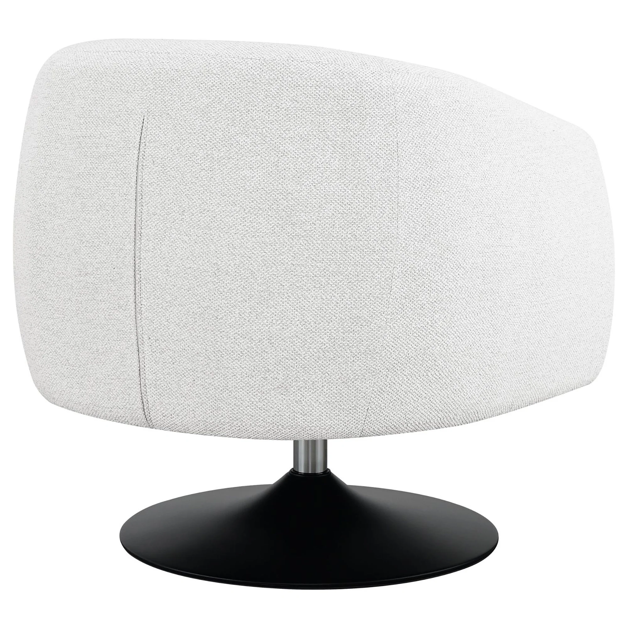 Upholstered Swivel Accent Chair, 360 Degree Rotation - Beige - Image 4