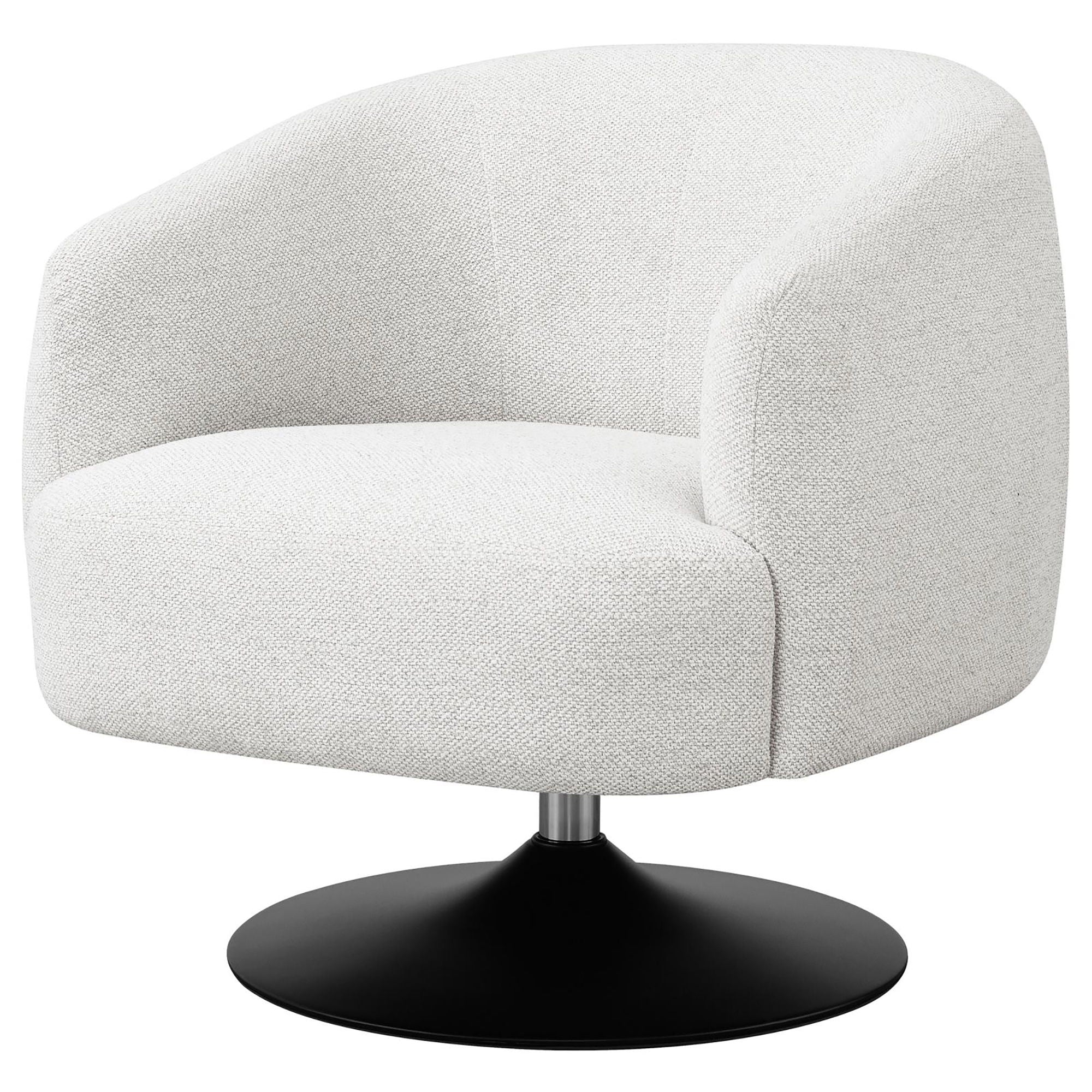Upholstered Swivel Accent Chair, 360 Degree Rotation - Beige - Image 9