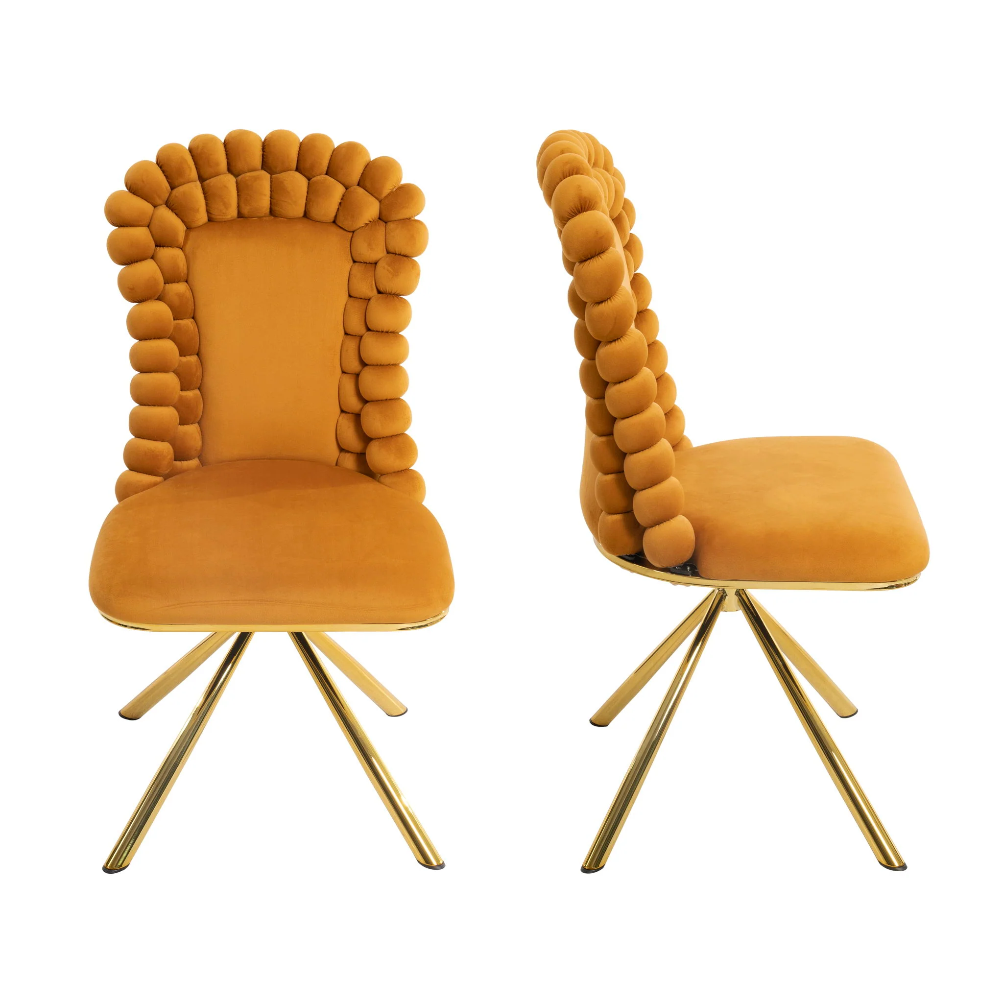 Upholstered Swivel Dining Chairs (Set of 2) - Image 8