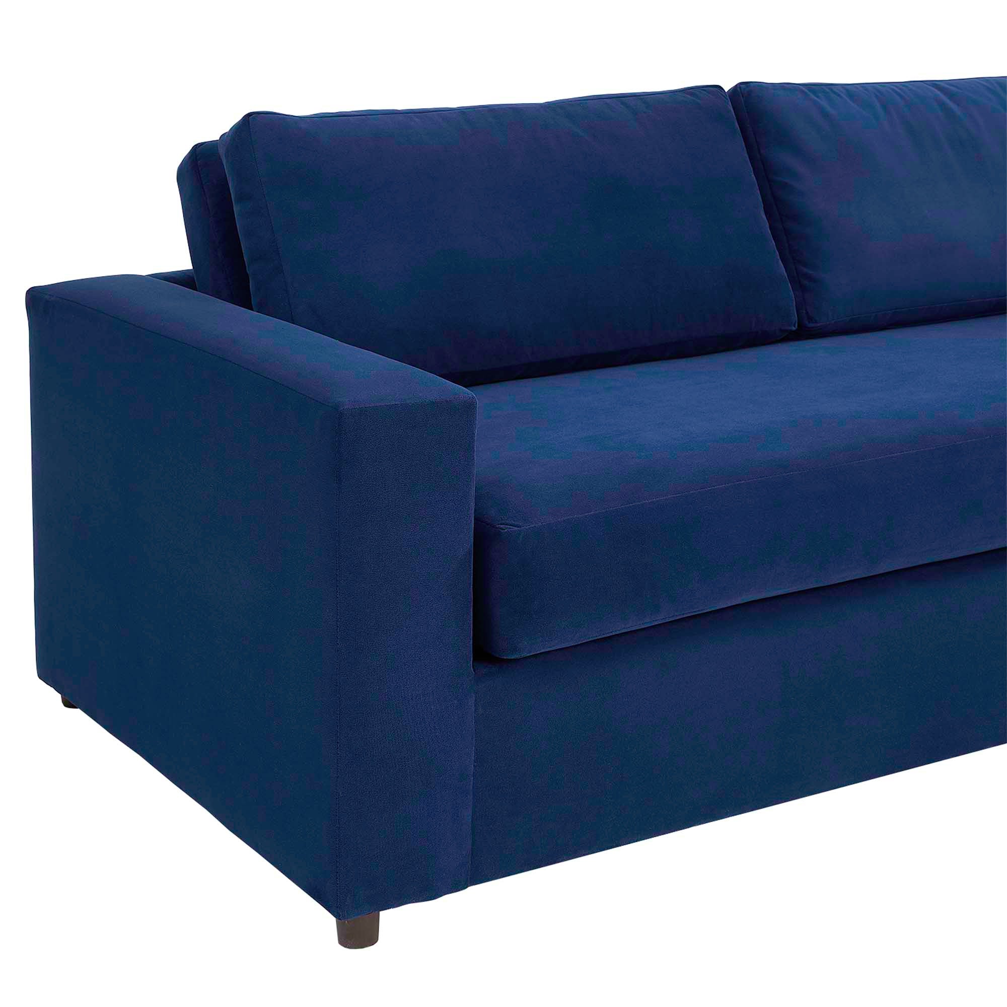 Upscale Modern Bench Seat Performance Velvet Sofa – 85 Inch - Image 5