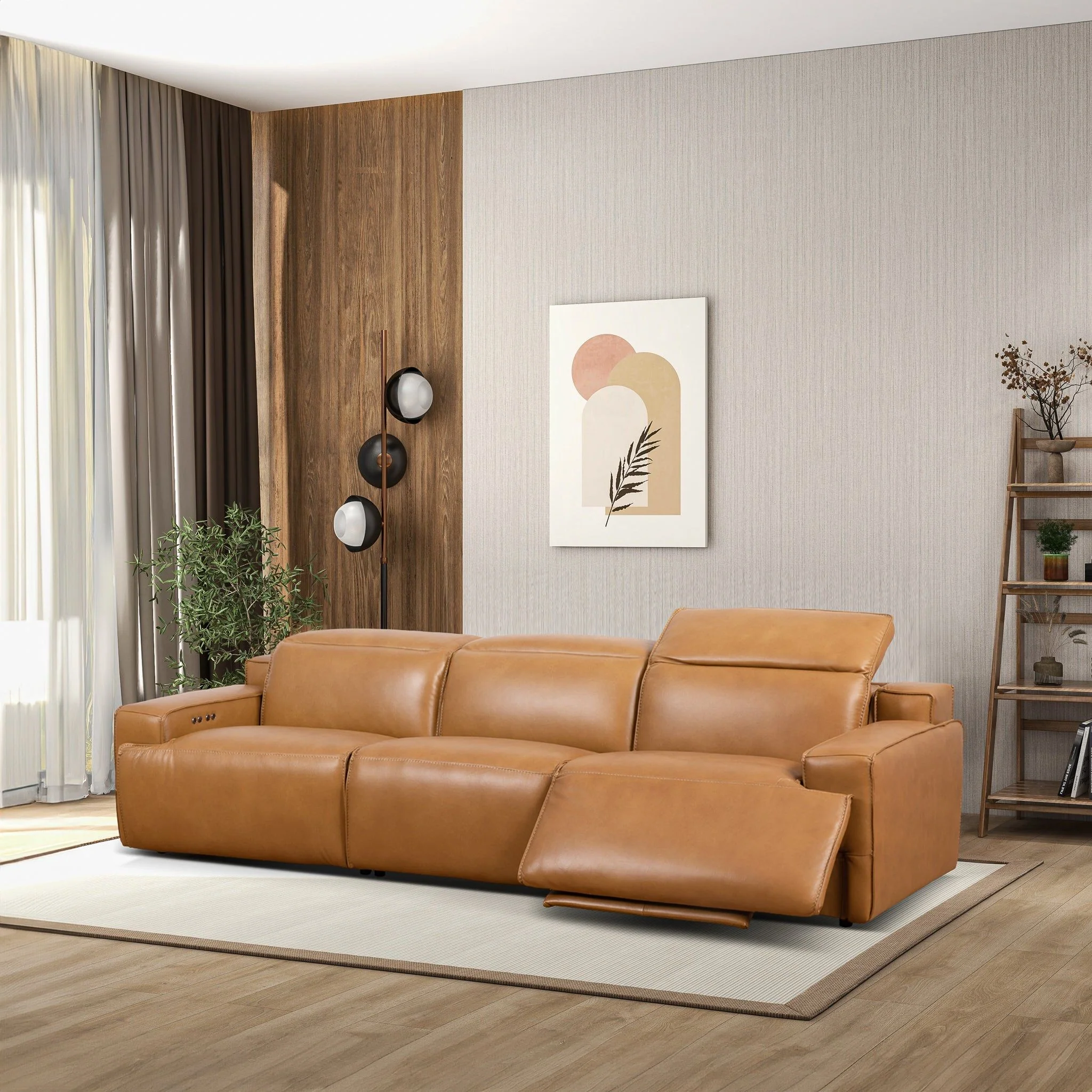 Urbana - Triple Power Recliner Sofa - Tan - Image 8
