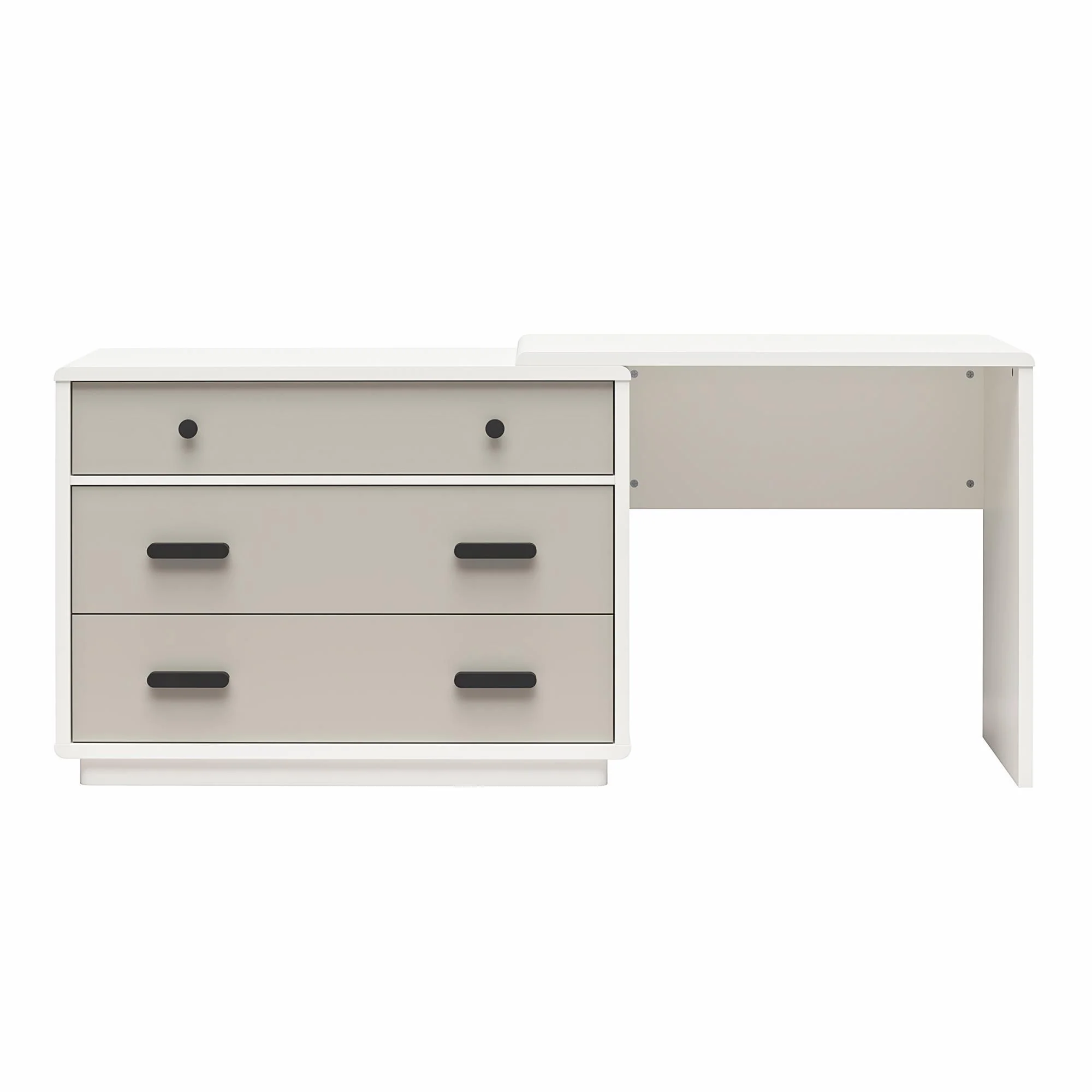 Valencia - 3 Drawer Dresser And Desk - Taupe - Image 9