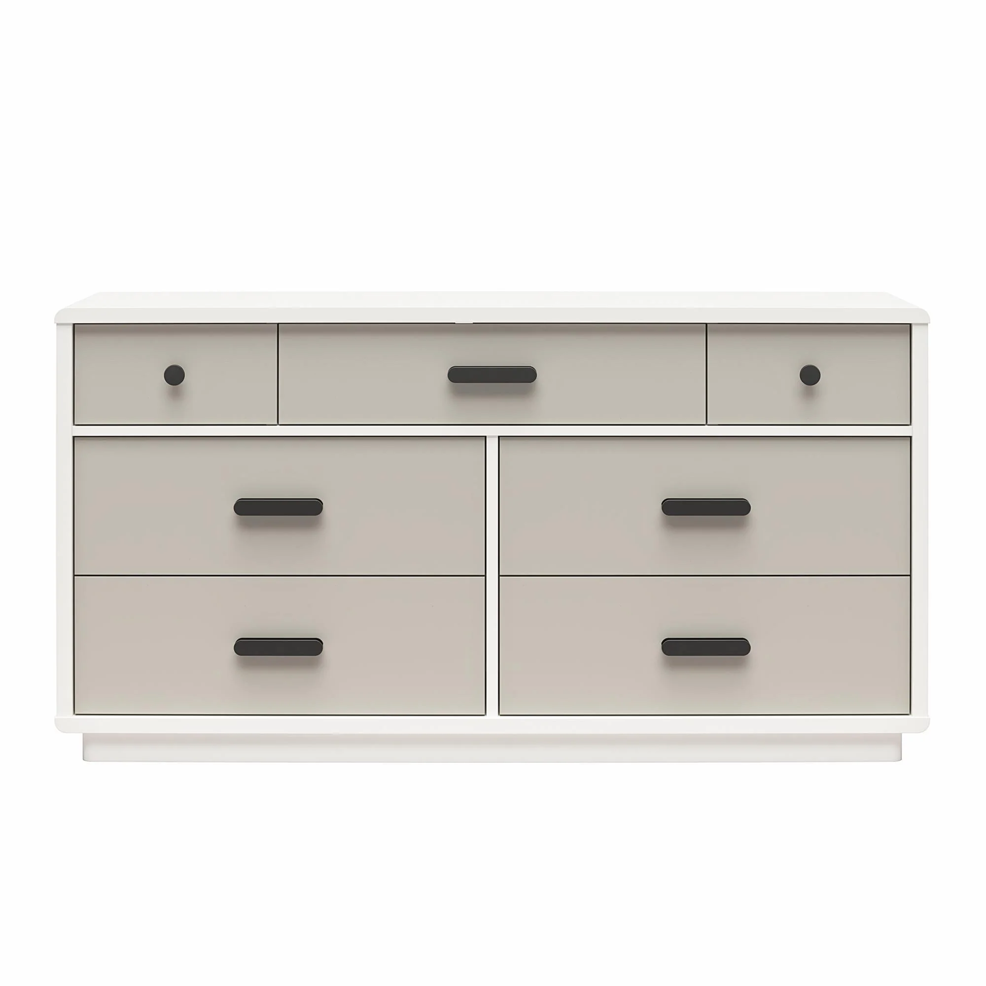 Valencia - 7 Drawer Wide Dresser - Taupe - Image 4