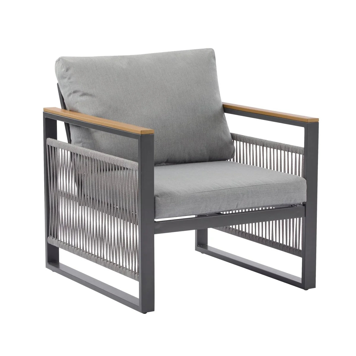Valetta 4 Piece Outdoor Sofa Set with Rope Weave and Coffee Table - Image 6