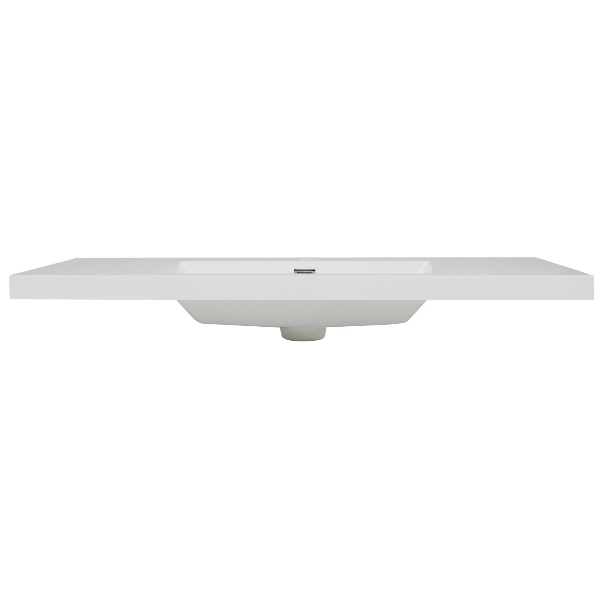 Vanity Top With 3 Faucet Holes, Rectangular Basin For Bathroom - White - Image 3
