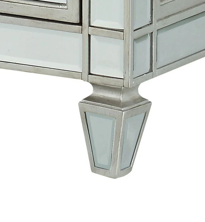 Varian - Mirrored Nightstand - Silver - Image 8
