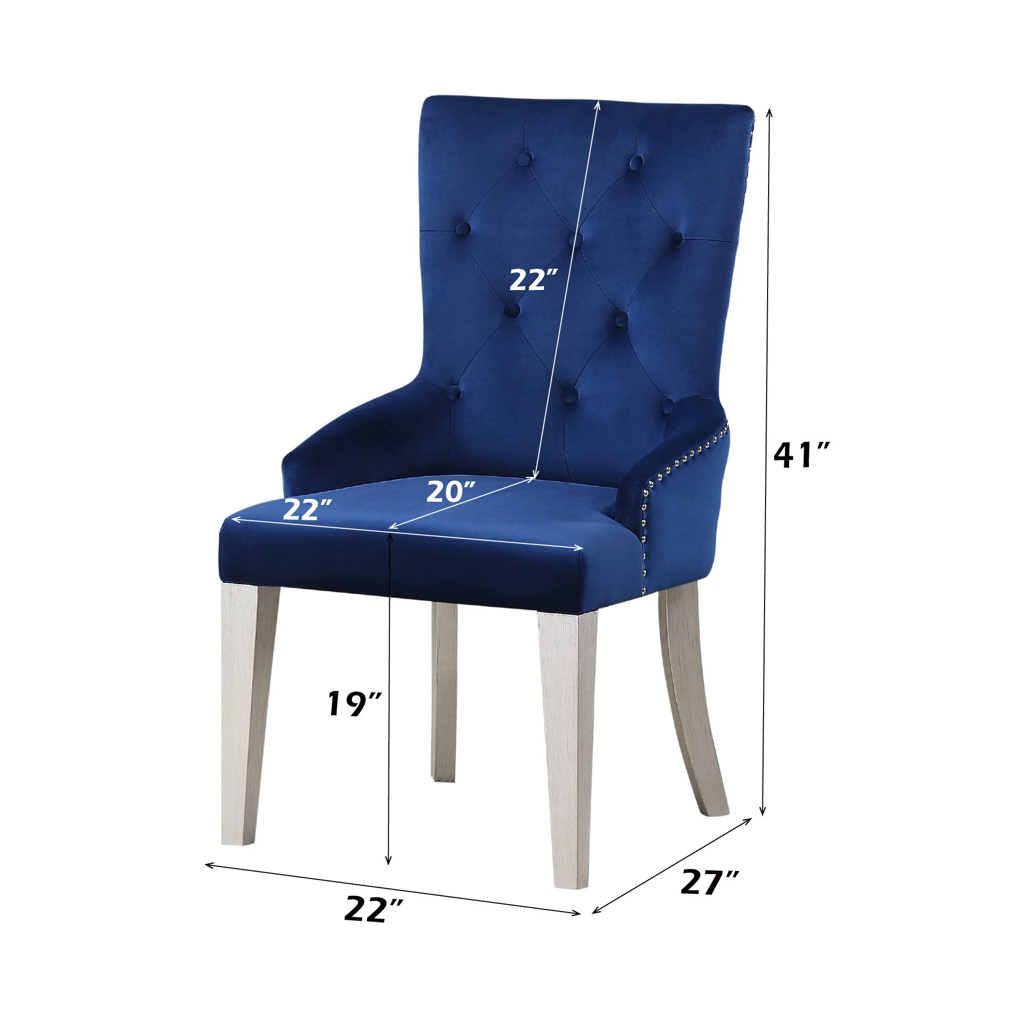Varian - Side Chair - Blue - Image 3